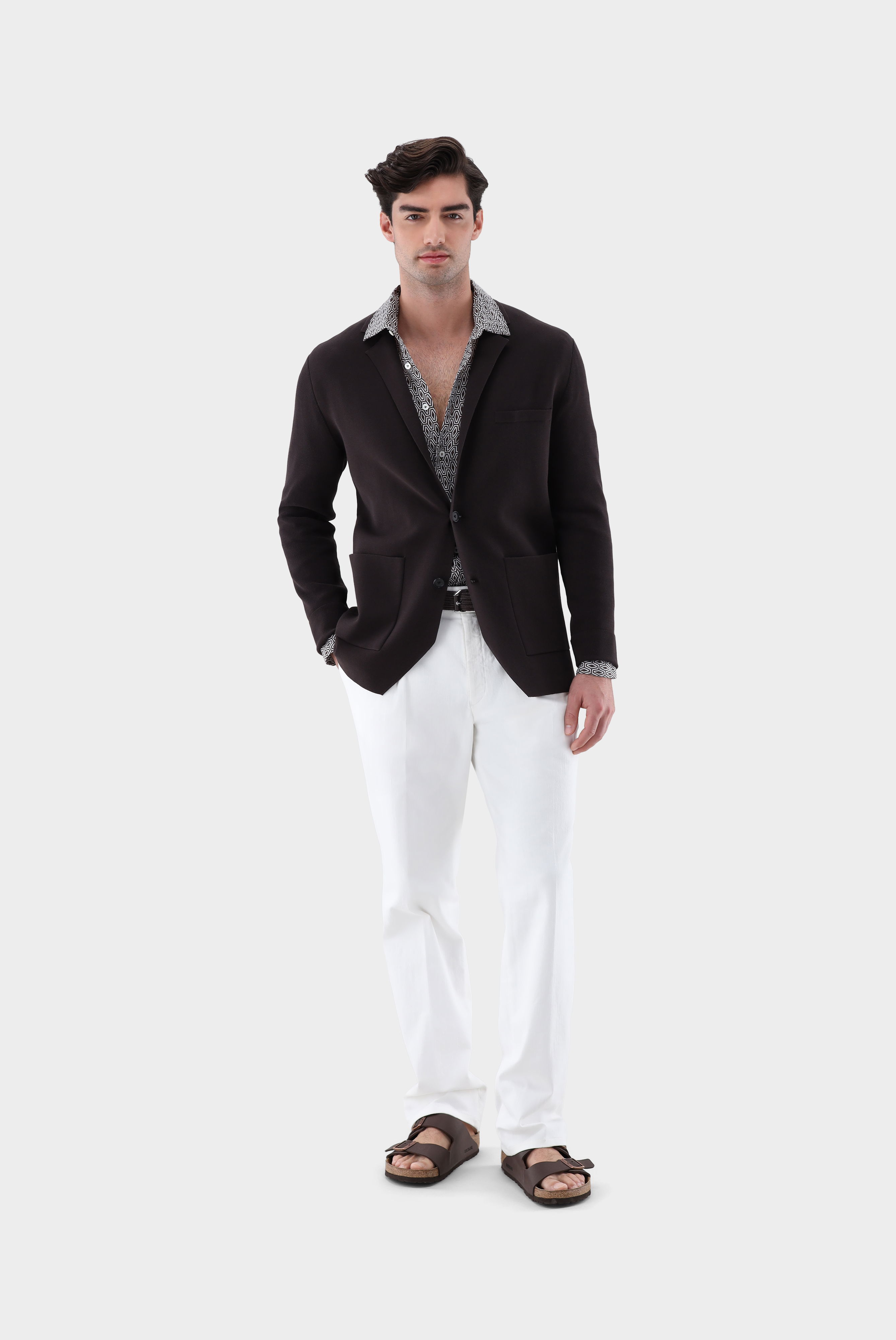 Strick-Blazer aus Air Cotton günstig online kaufen