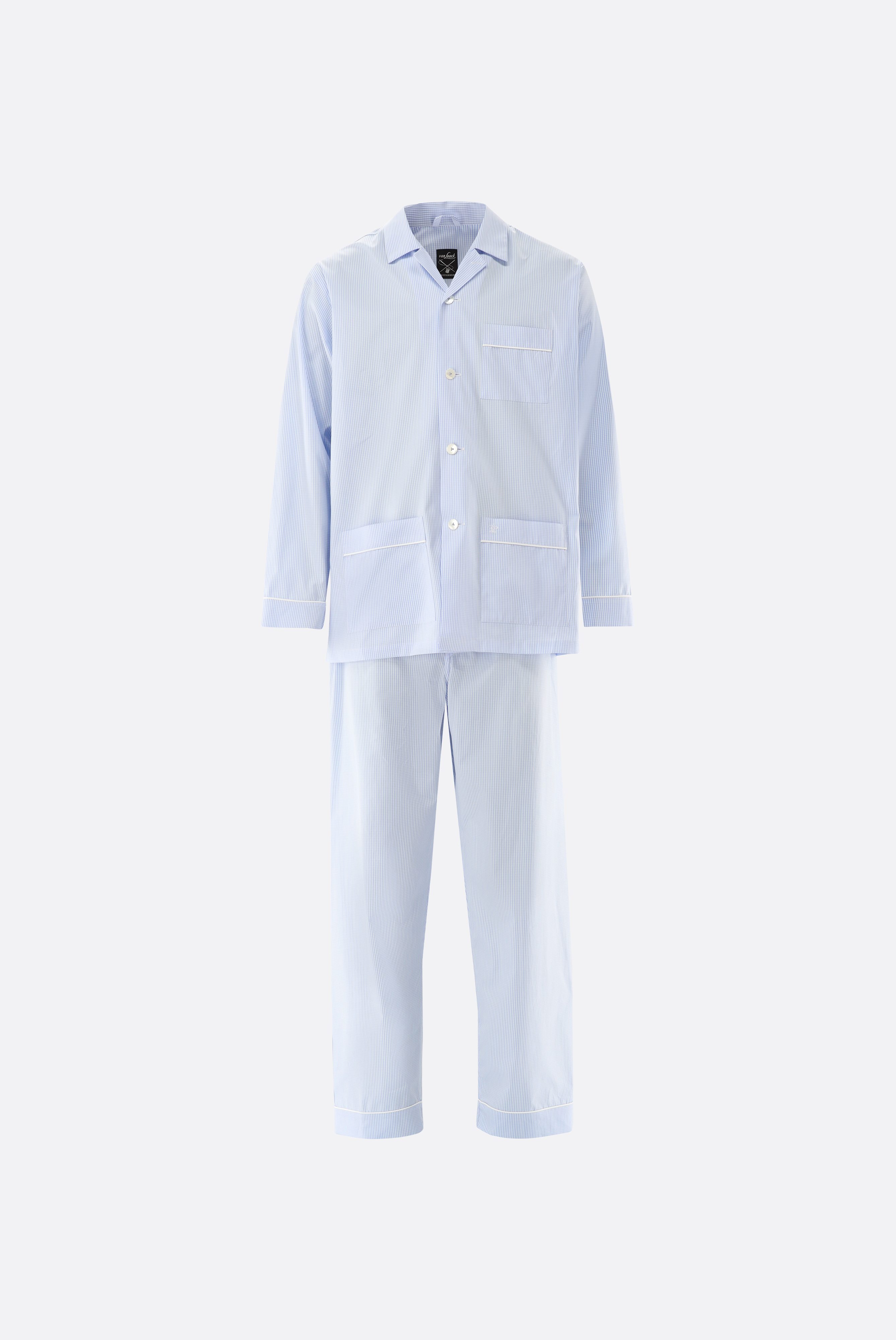 Schlafanzug aus Popeline Kariert