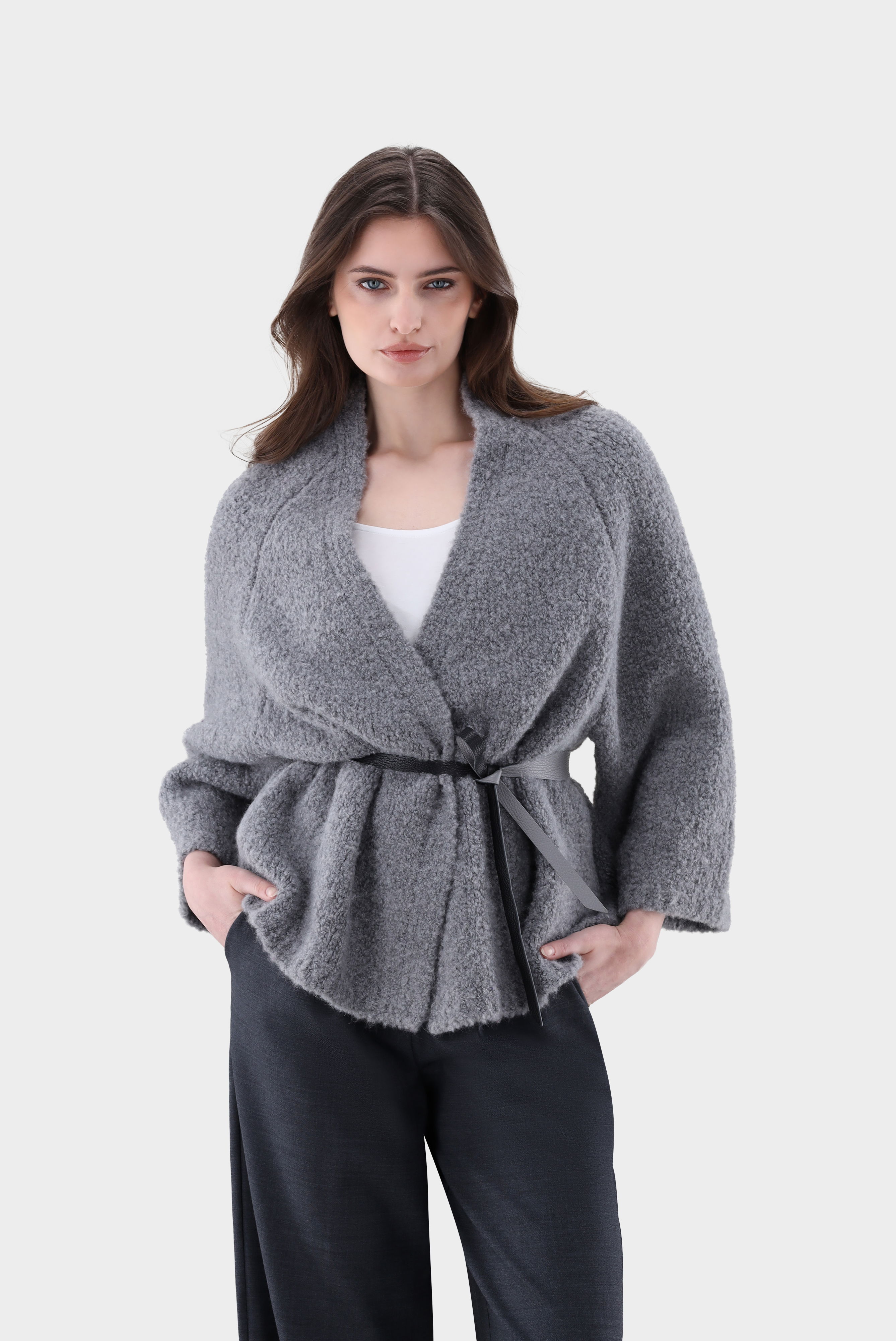 Strickjacke aus Teddy Strick