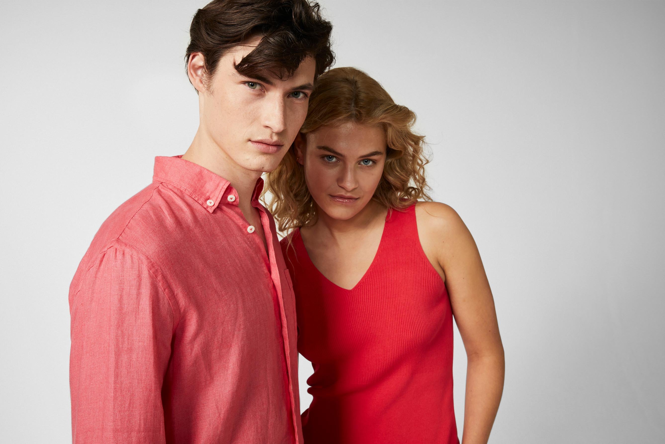 Tops & T-Shirts+Slim fit cotton tank top rot/rose+09.9966..S00192.540.XS