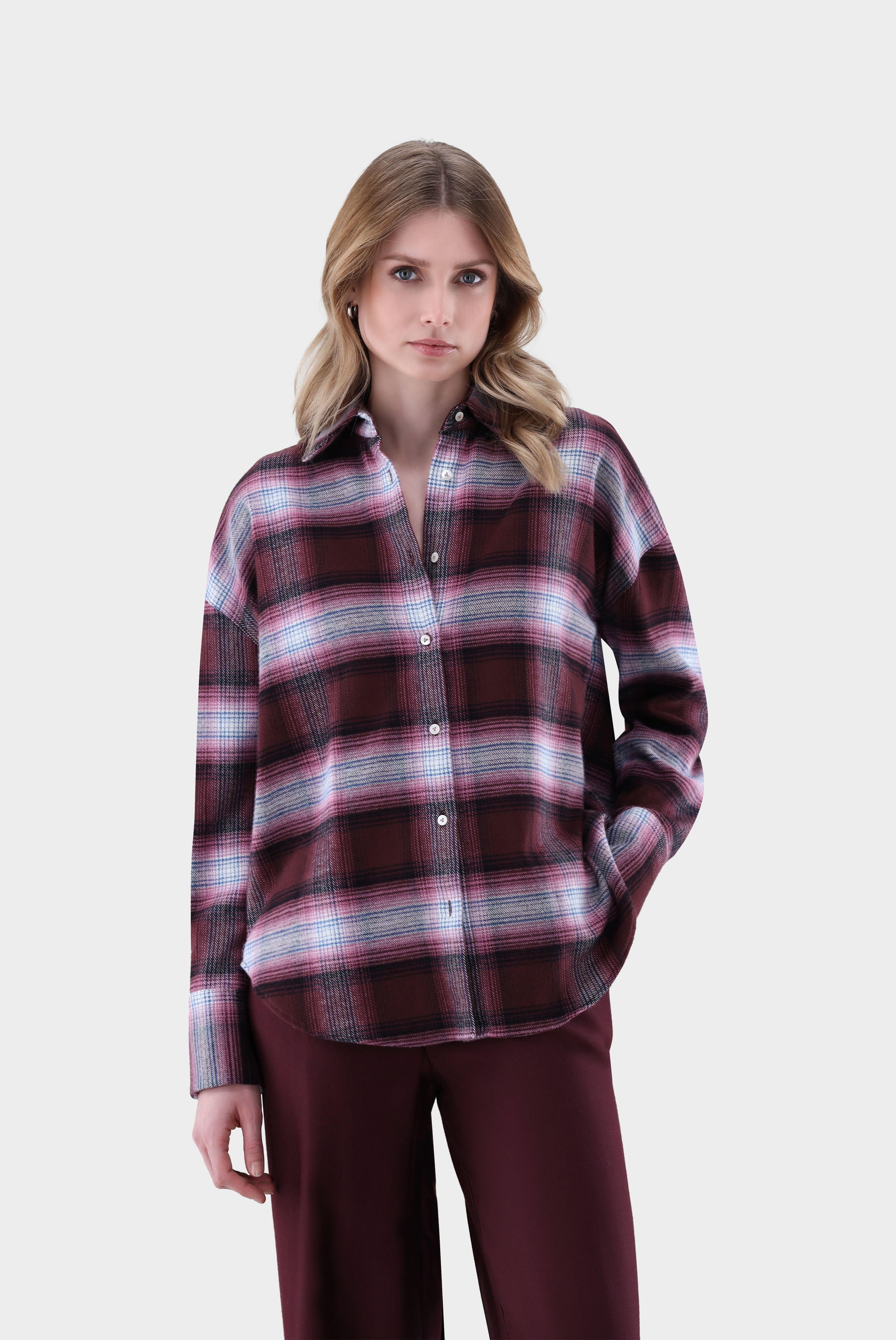 Hemdbluse kariert aus Flanell