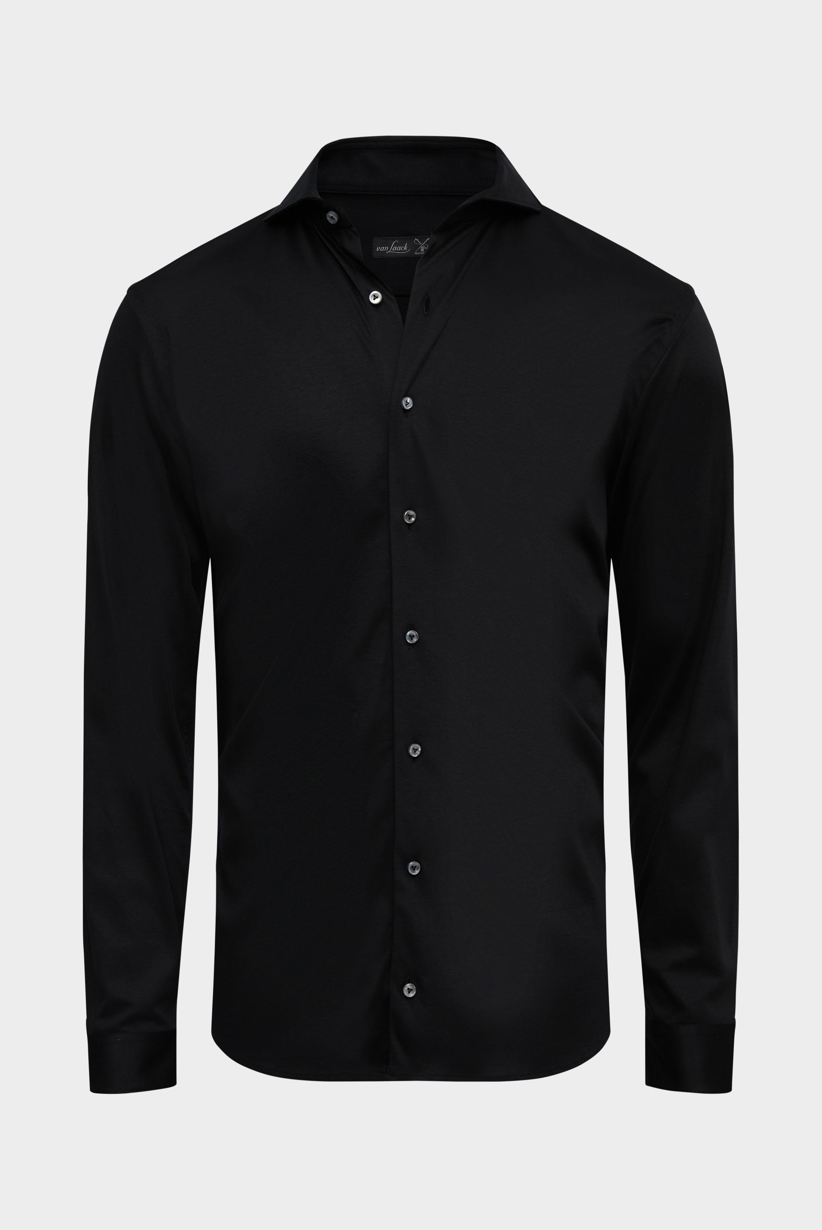 Bügelleichte Hemden+Jersey Hemd mit glänzender Optik Tailor Fit+20.1683.UC.180031.099.S