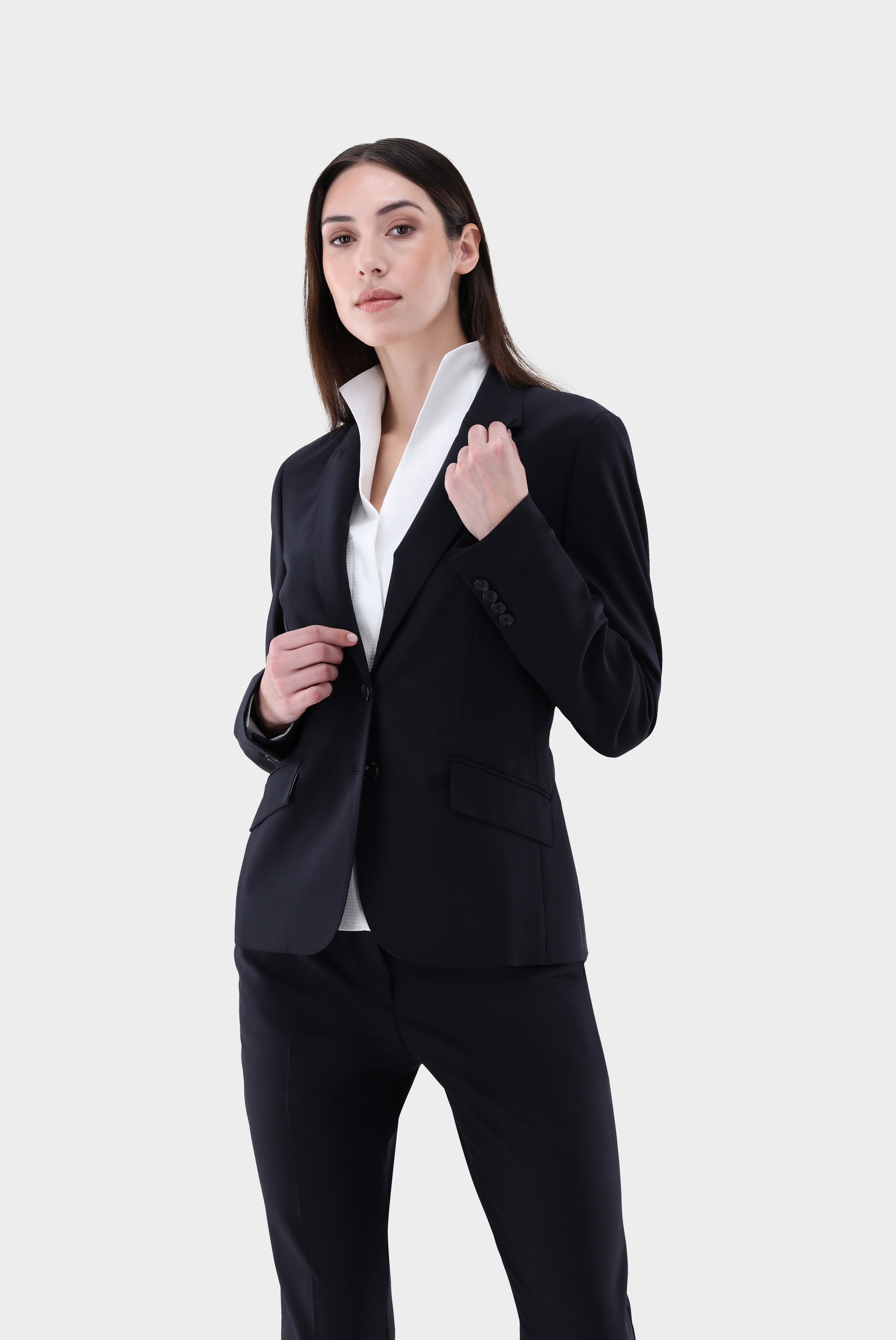 Blazer aus Wolle mit Stretch Slim Fit