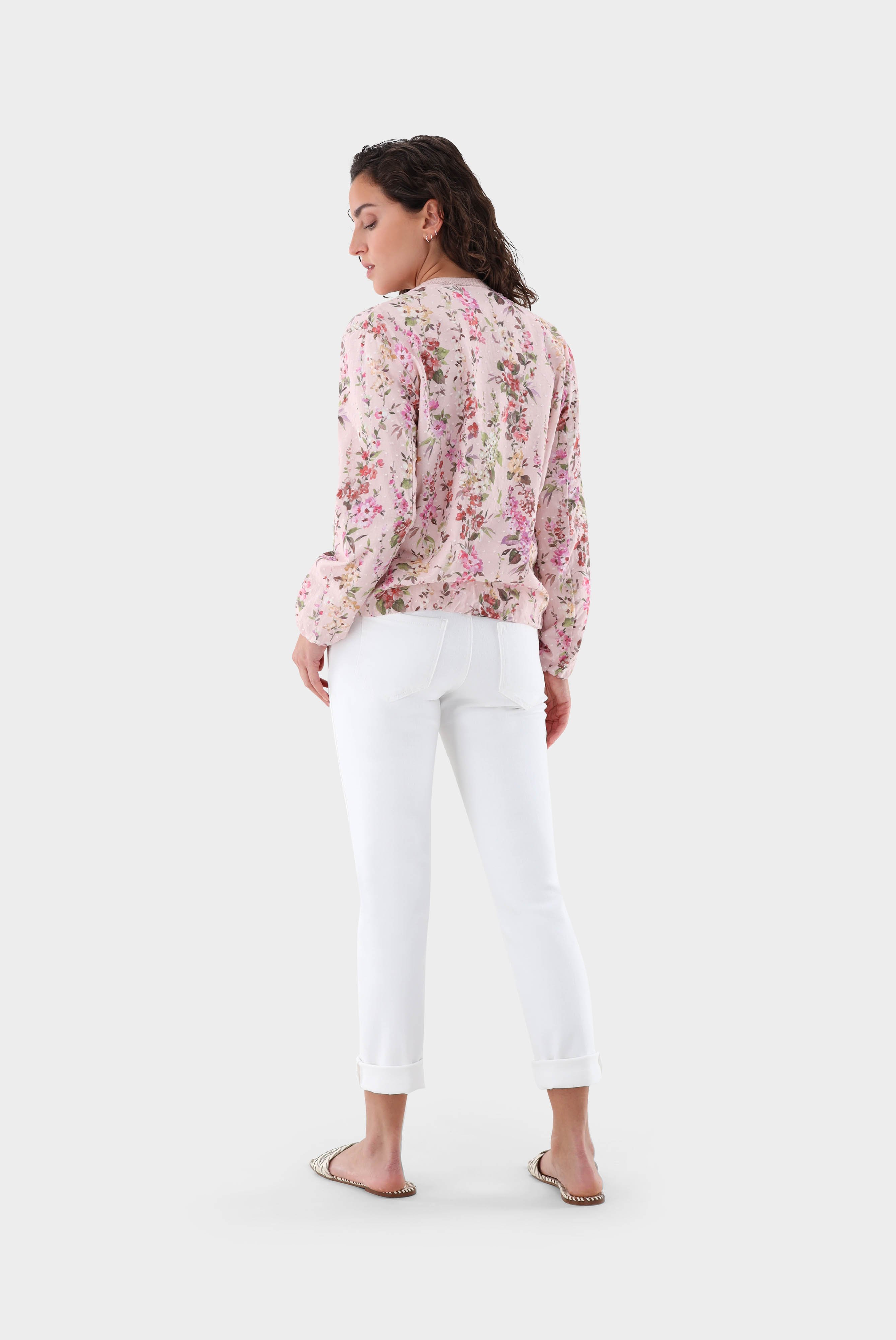 Blazers+Printed Zip-Up Blouson with Floral Print+05.658O..170154.515.32