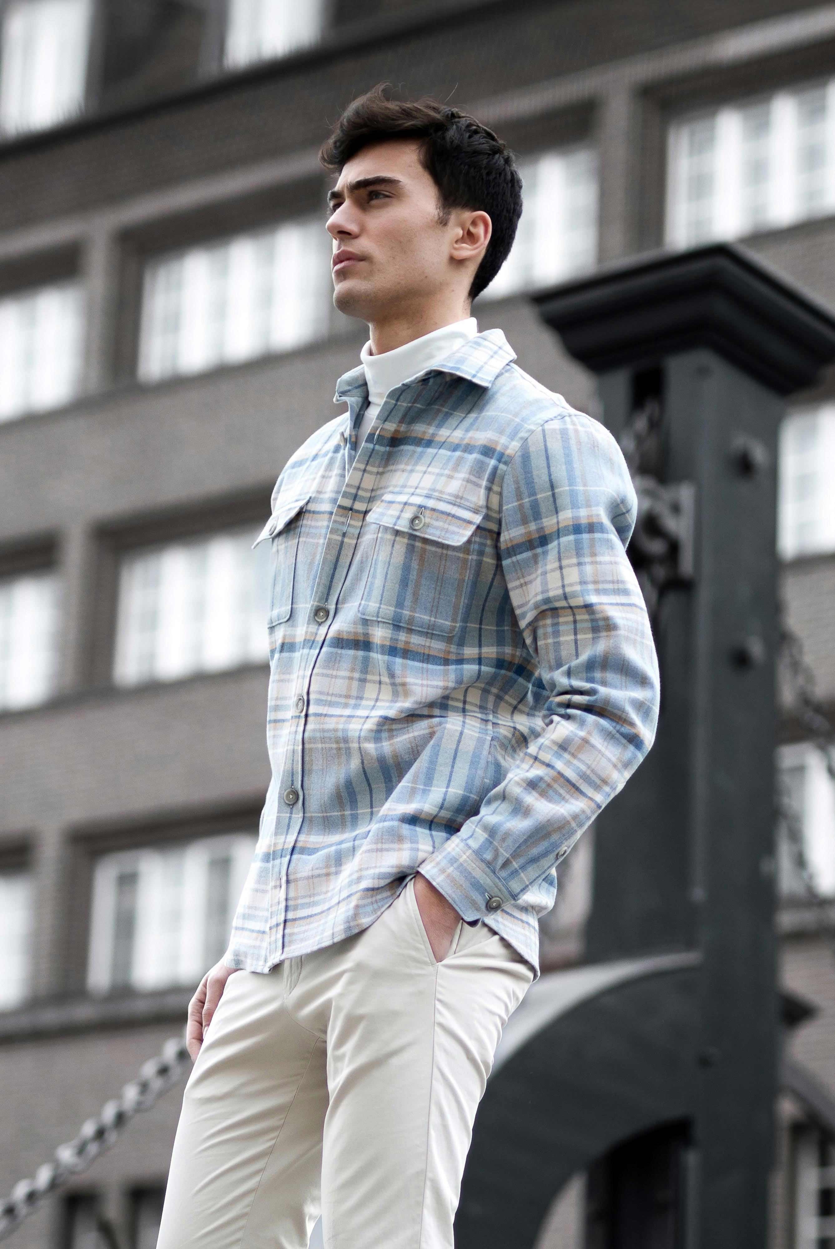 Casual Shirts+Checked Flanell Overshirt+20.2014.9V.156369.740.S
