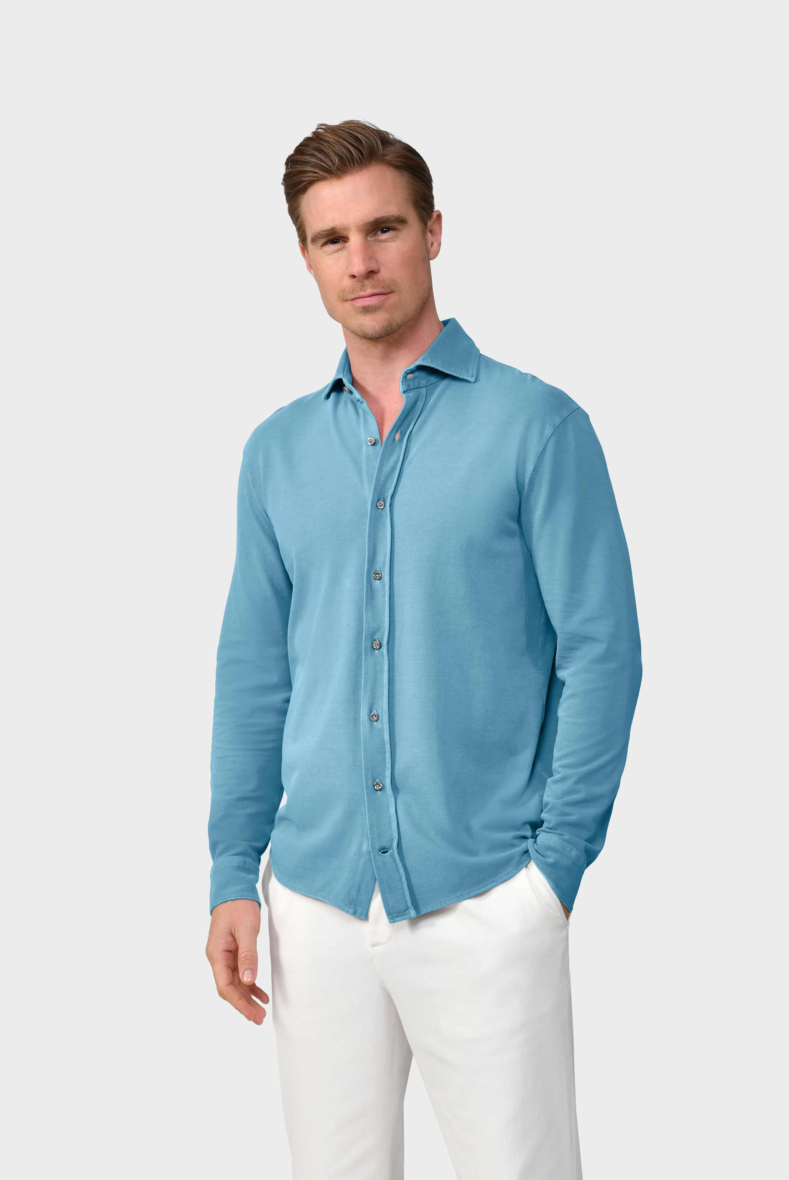 Piquéhemd in gewaschener Optik