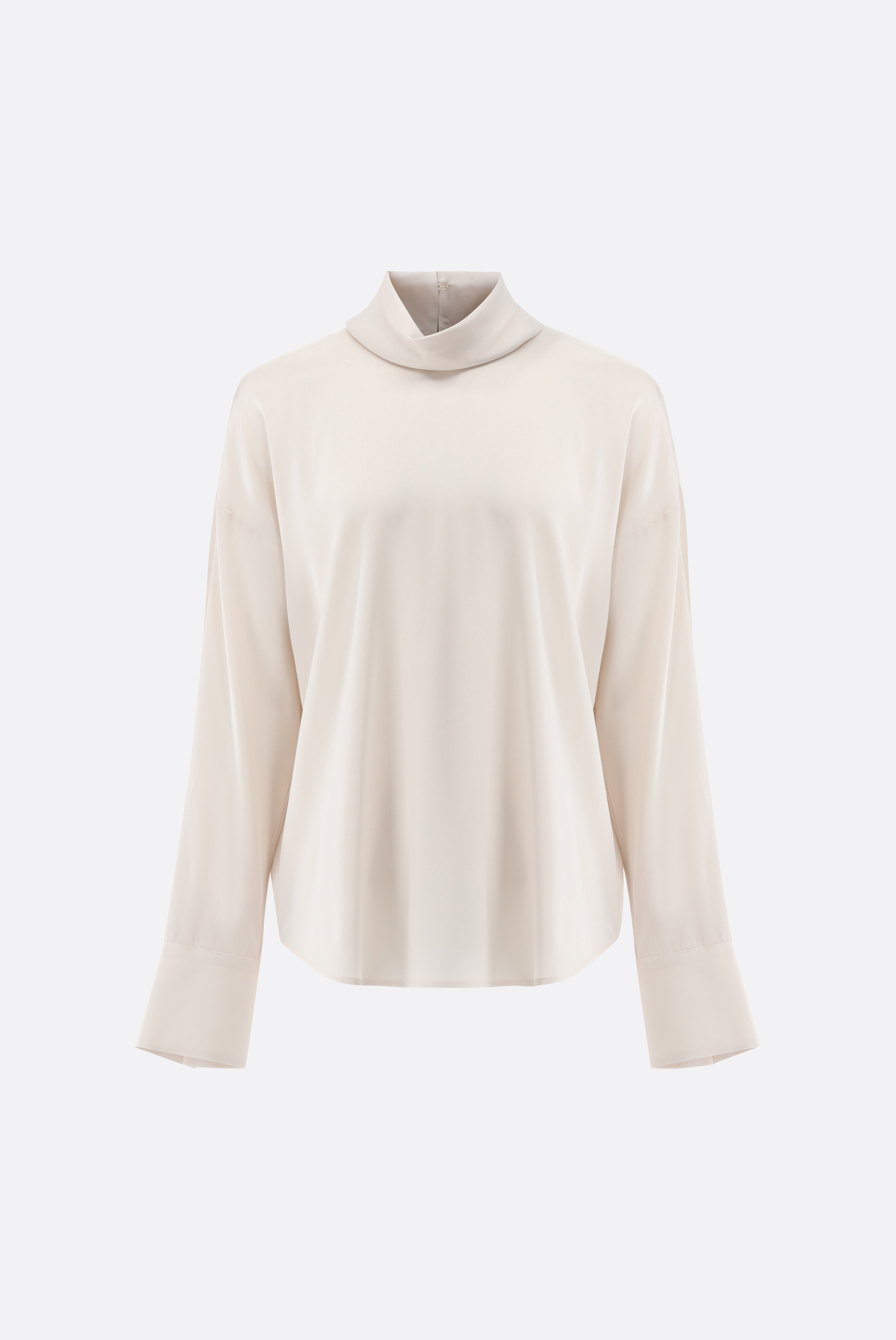 Silk blouse with turtleneck