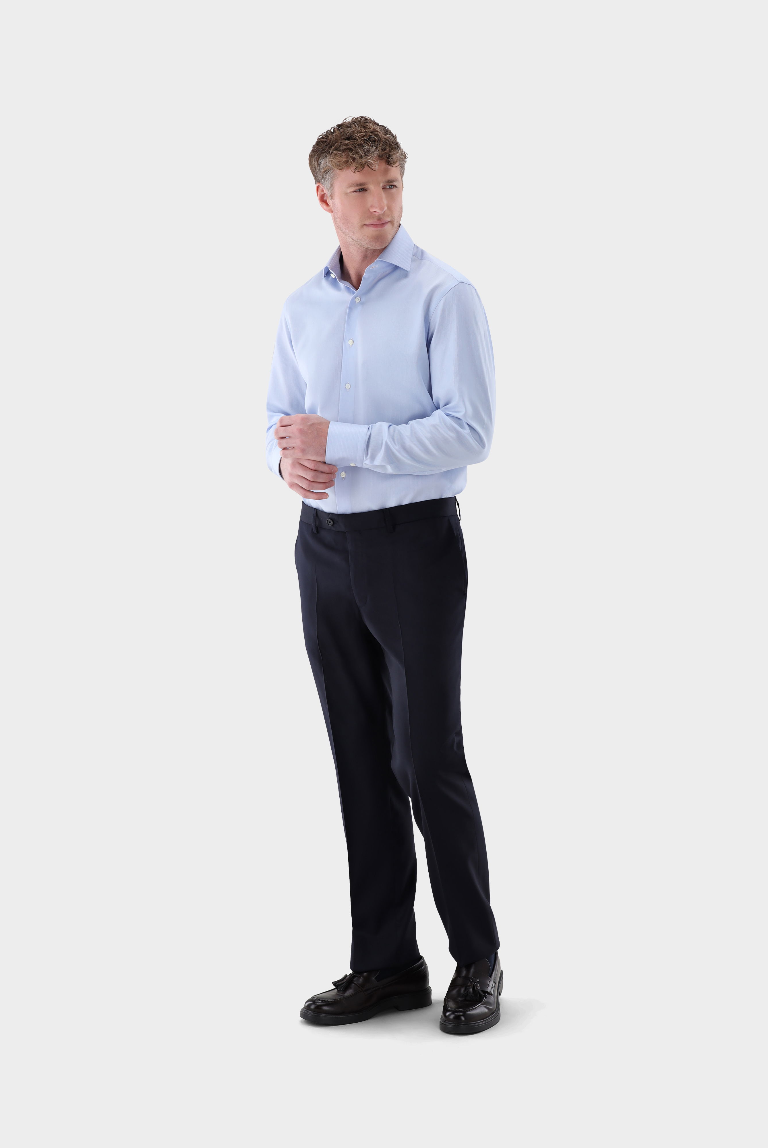 Gestreiftes Hemd mit Struktur Slim Fit günstig online kaufen