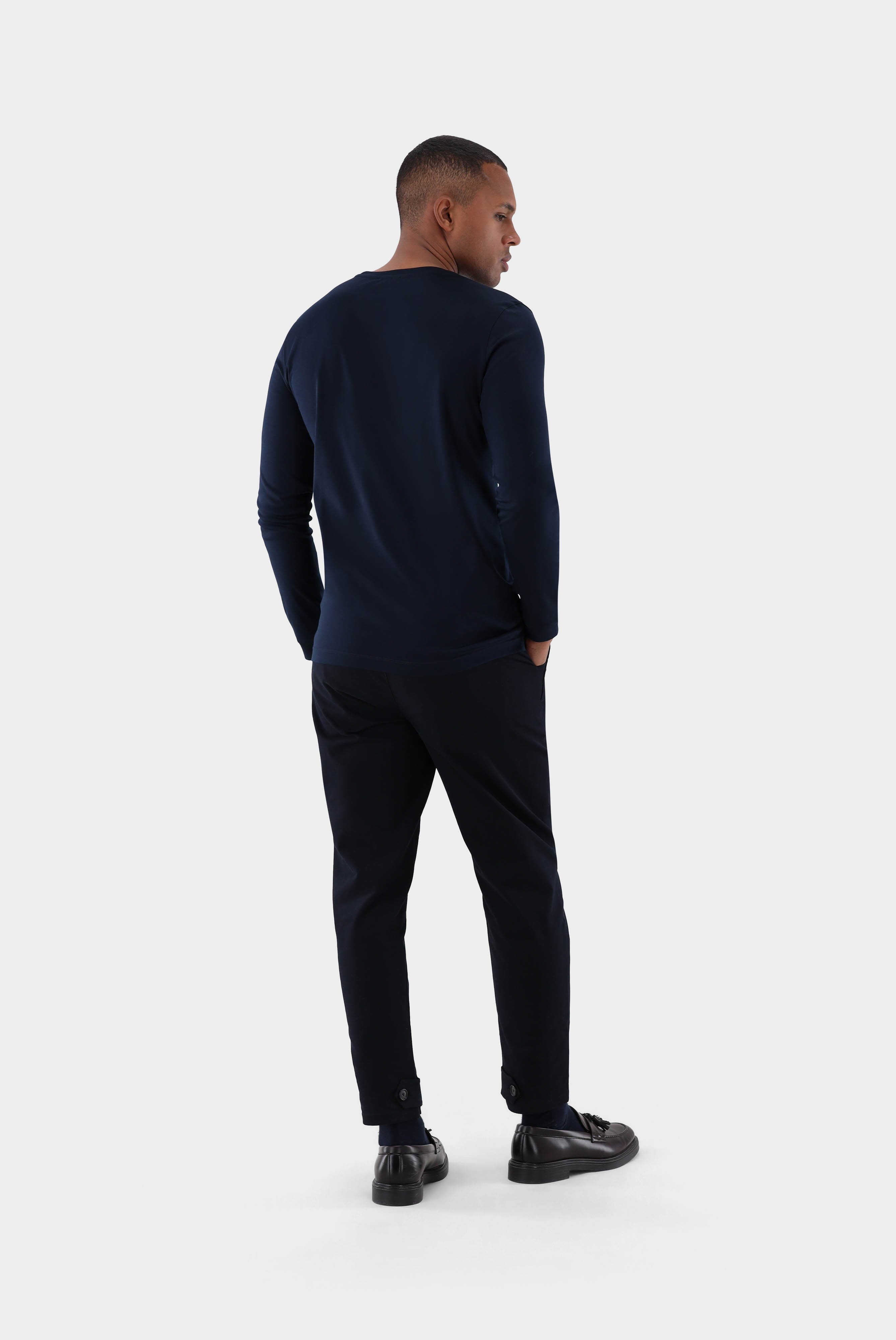 T-Shirts+Langarm Jersey T-Shirt mit Rundhals Slim Fit+20.1718.UX.180031.790.X3L