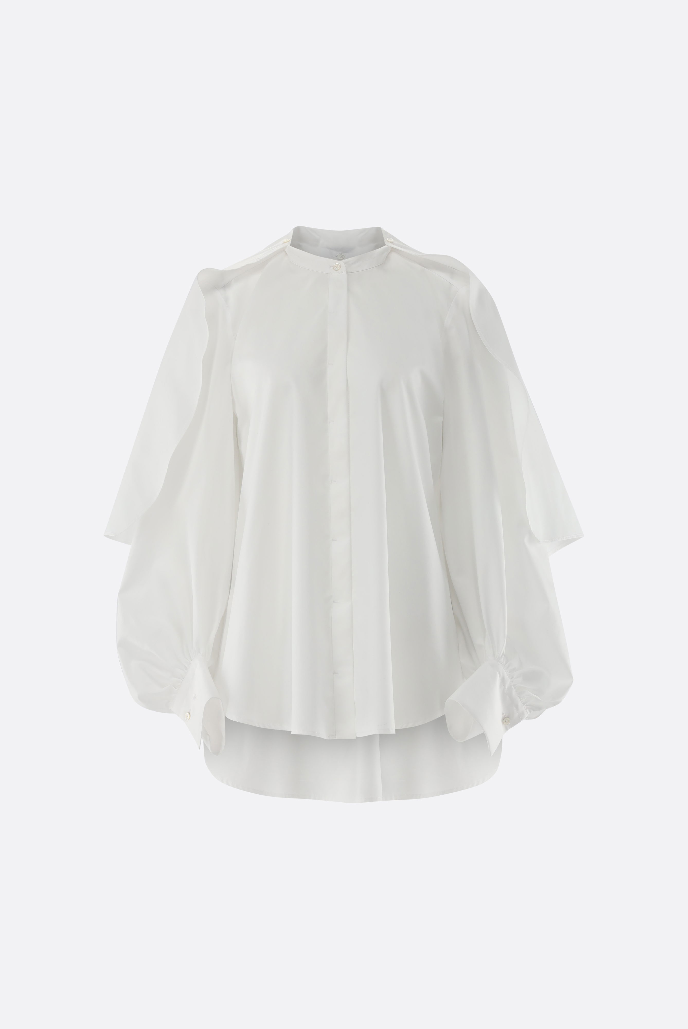 Stehkragenbluse mit Ballonärmeln günstig online kaufen