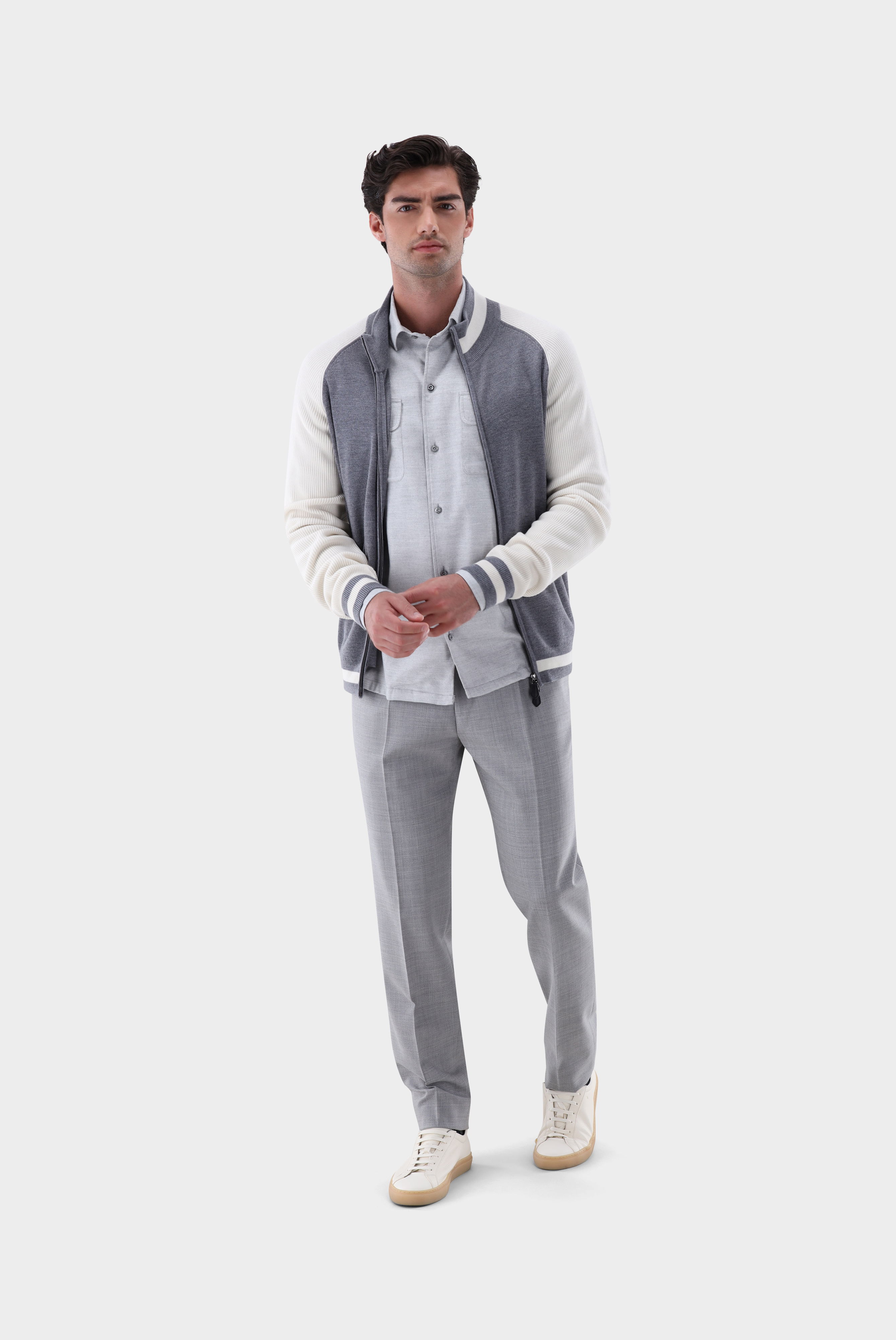 Collegejacke aus Merino Strick günstig online kaufen