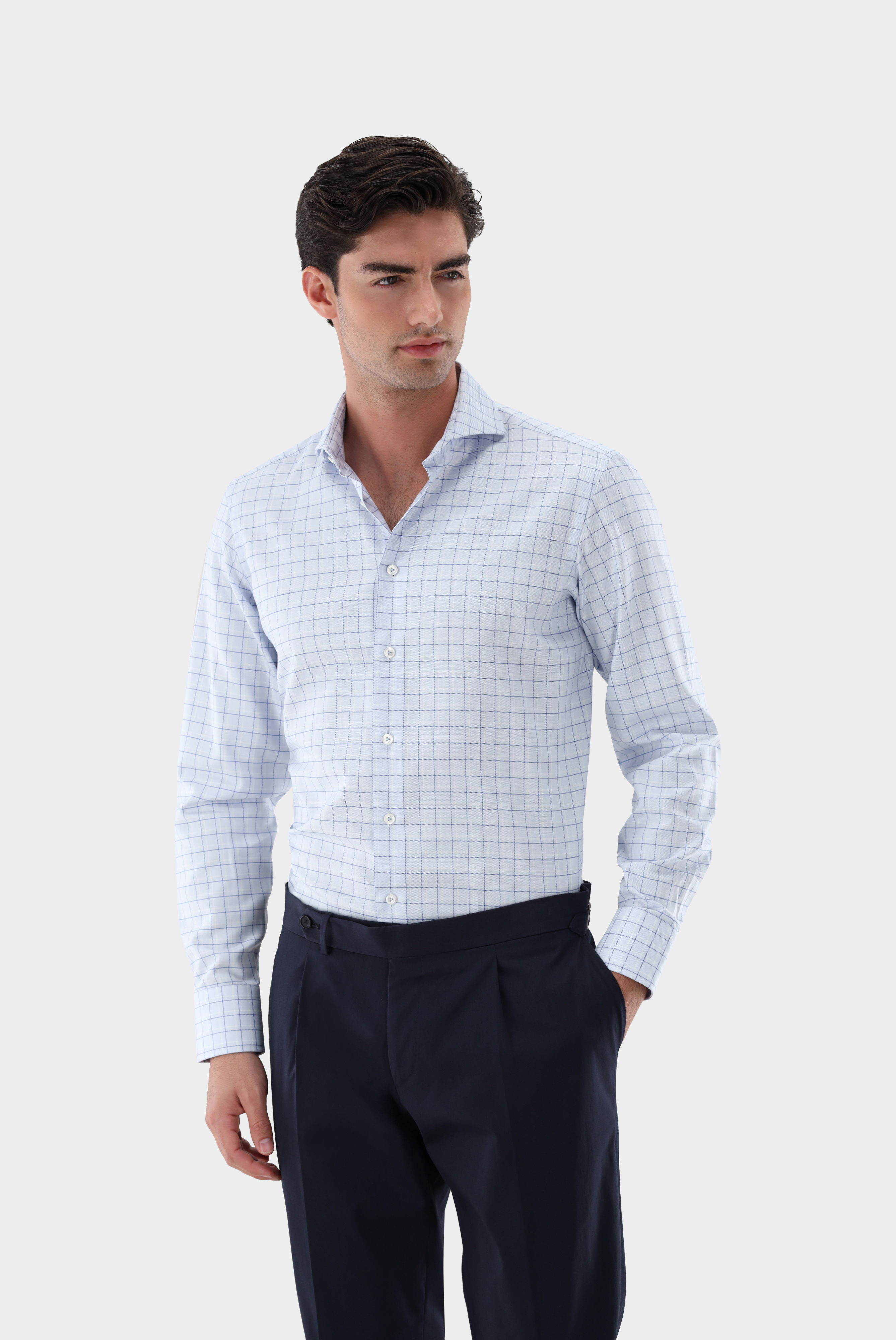 Businesshemd Kariertes aus Twill Tailor Fit