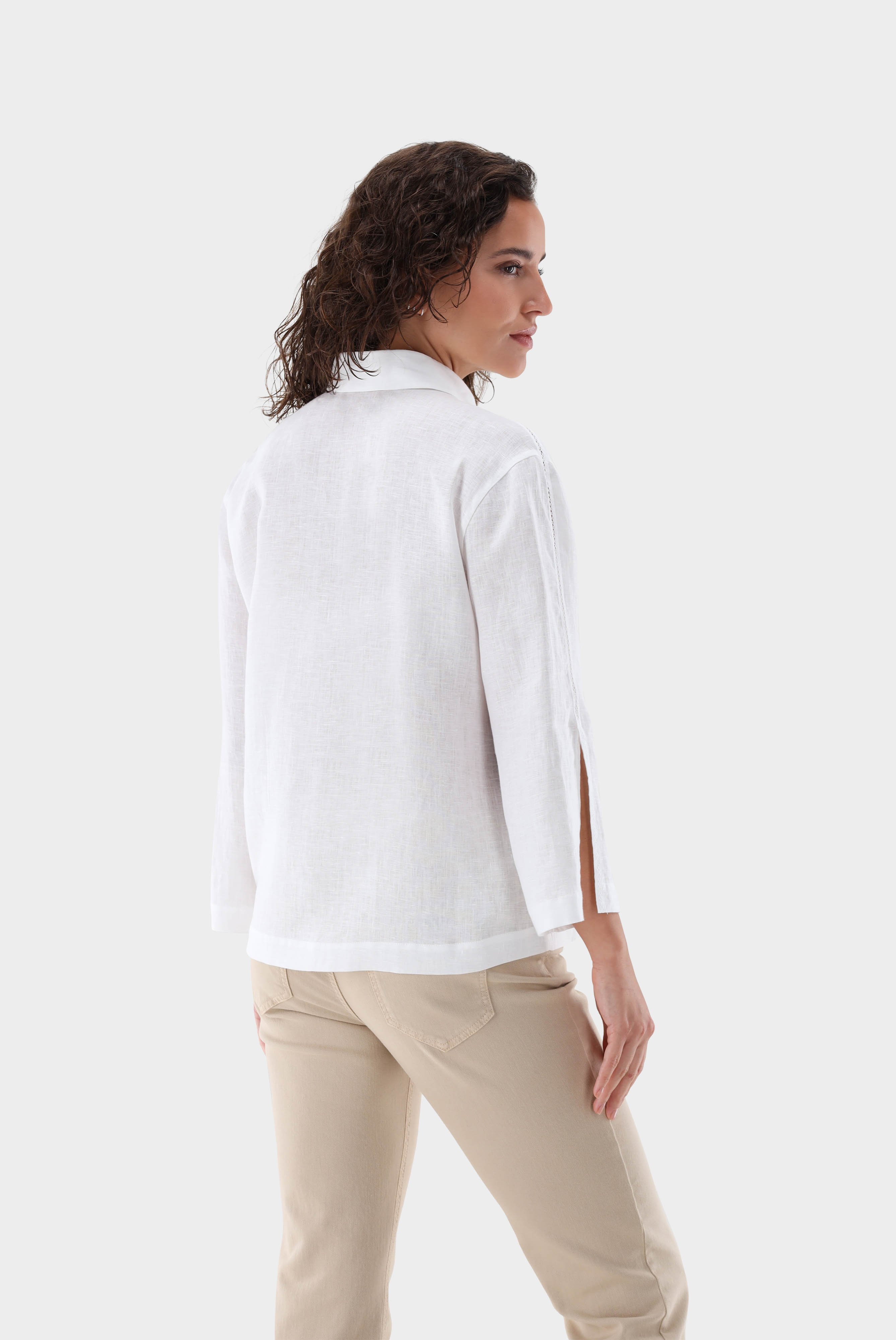 Casual Blouses+Boxy Linen Blouse with Lace Inserts+05.528I.L8.150555.000.32