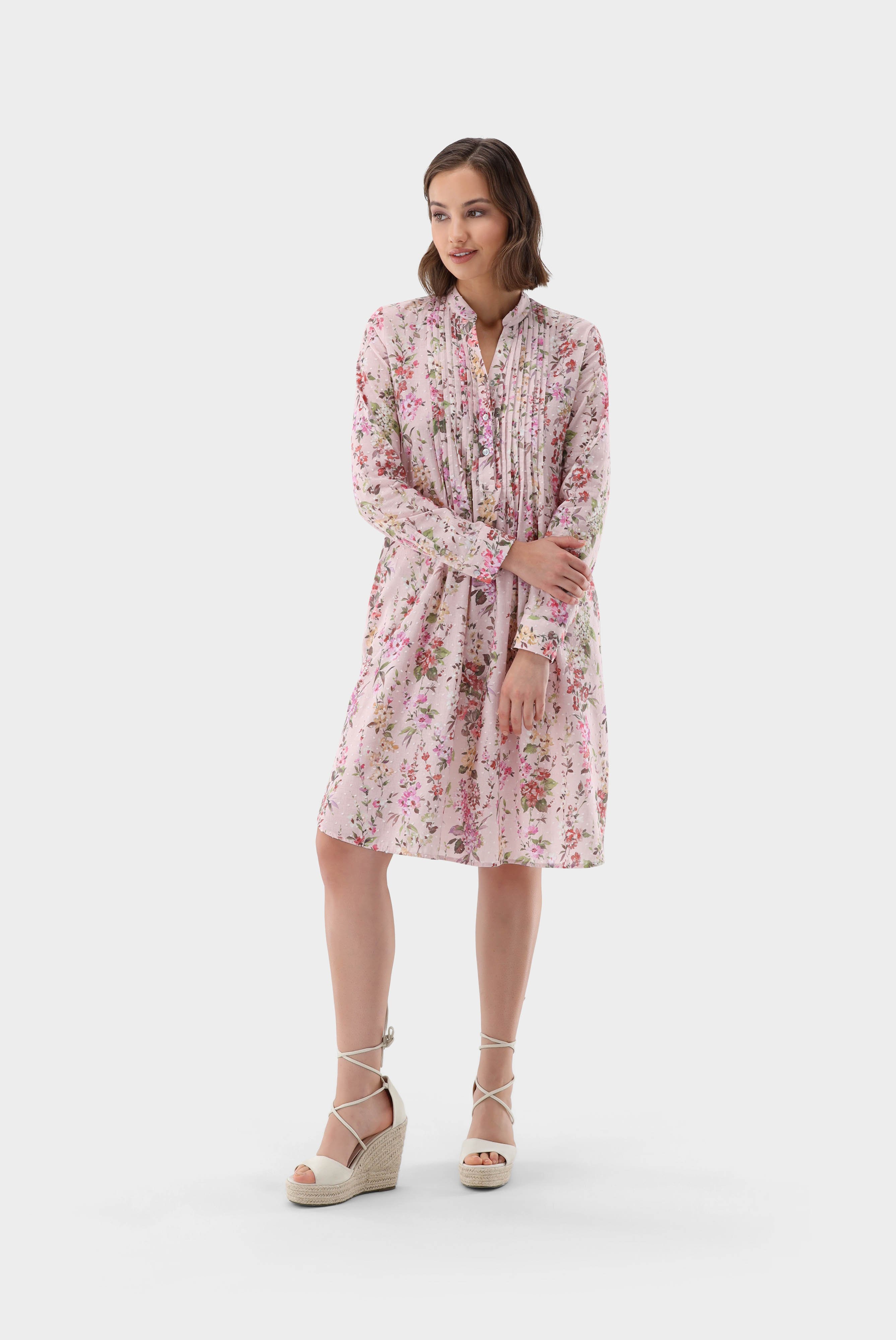 Dresses & Skirts+Knee-length slip dress with floral print+05.657K.70.170154.515.34