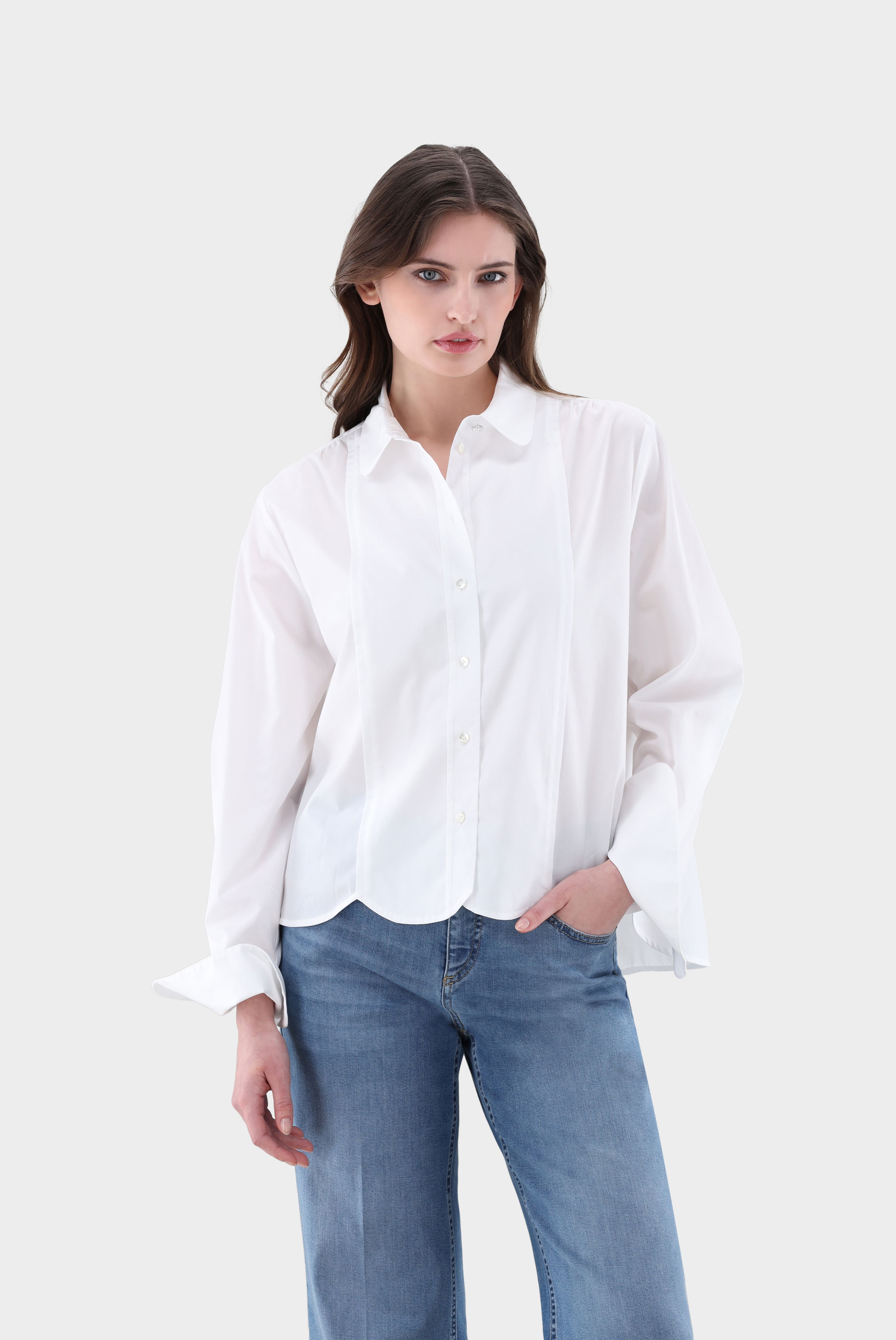 Bluse gecropped und mit lockerer Passform