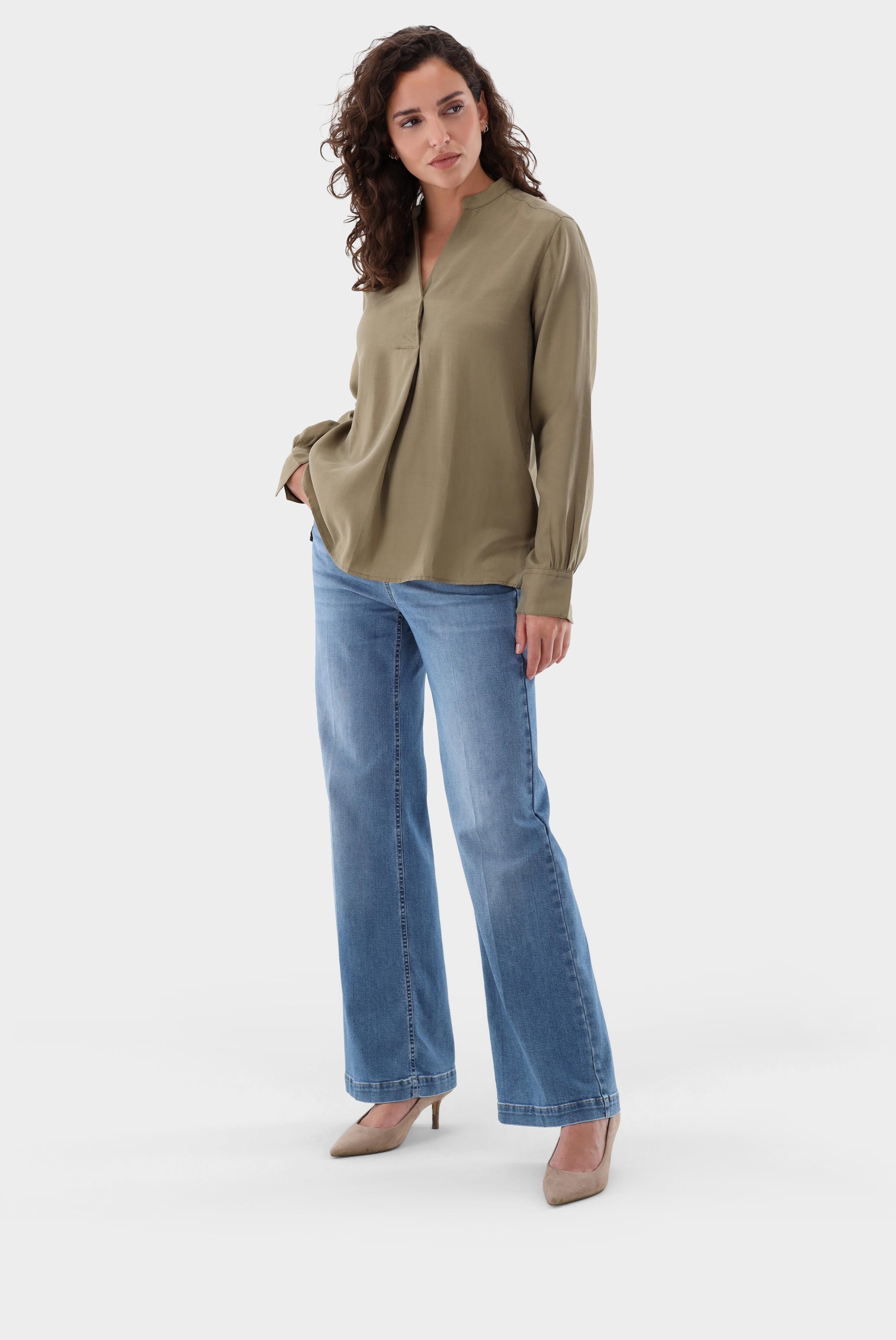 Casual Blouses+Stand-up Collar Shirt with lyocell and cotton+05.527Y.49.150258.960.38