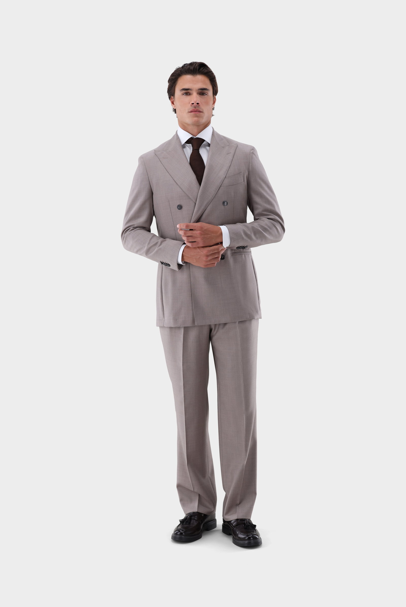 Wool trousers with high waist and wide leg | van Laack