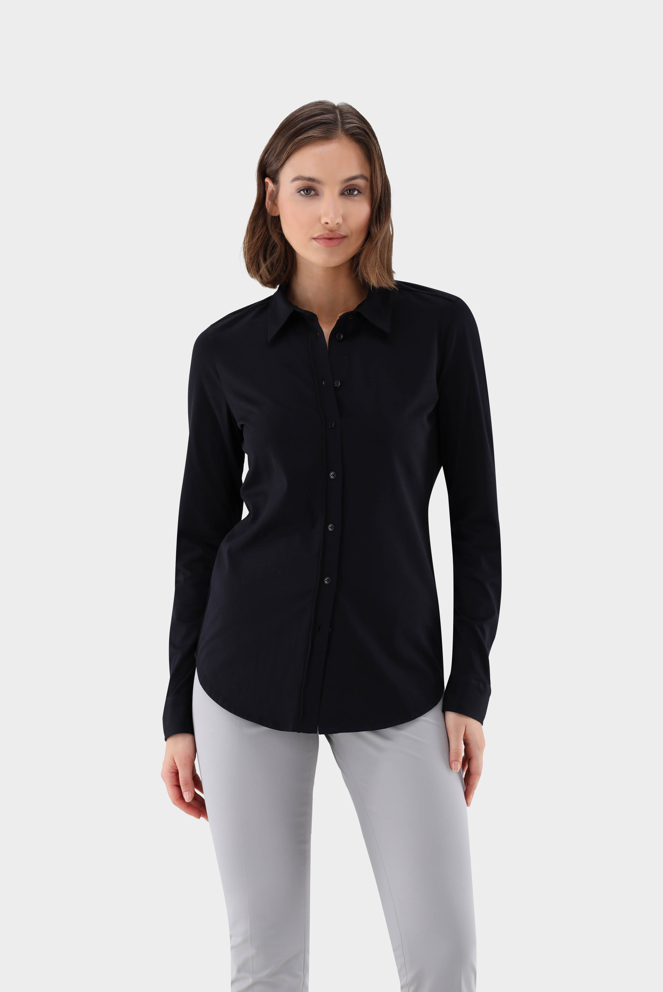 Hemdbluse aus Jersey