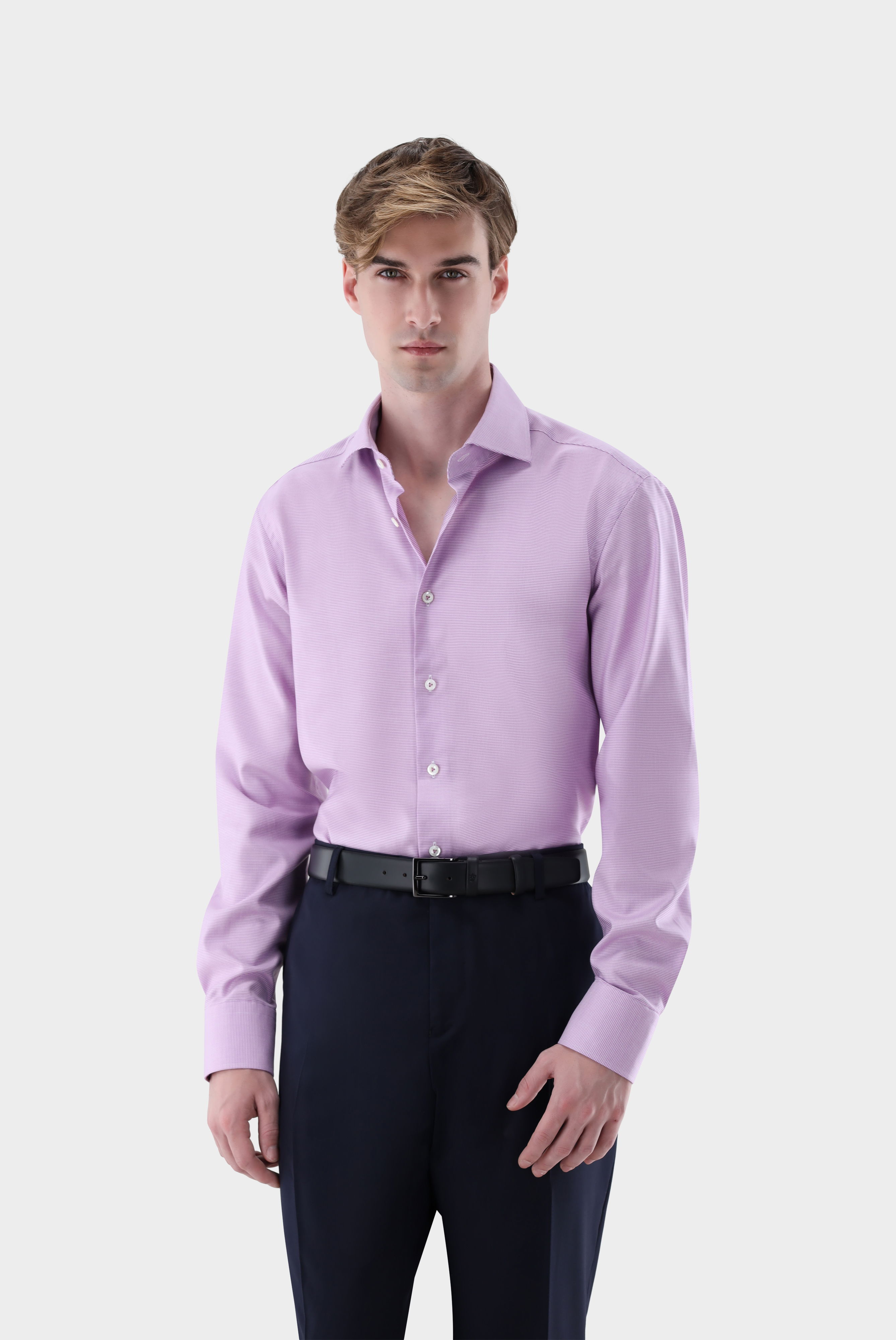 Twill-Hemd mit Struktur Tailor Fit