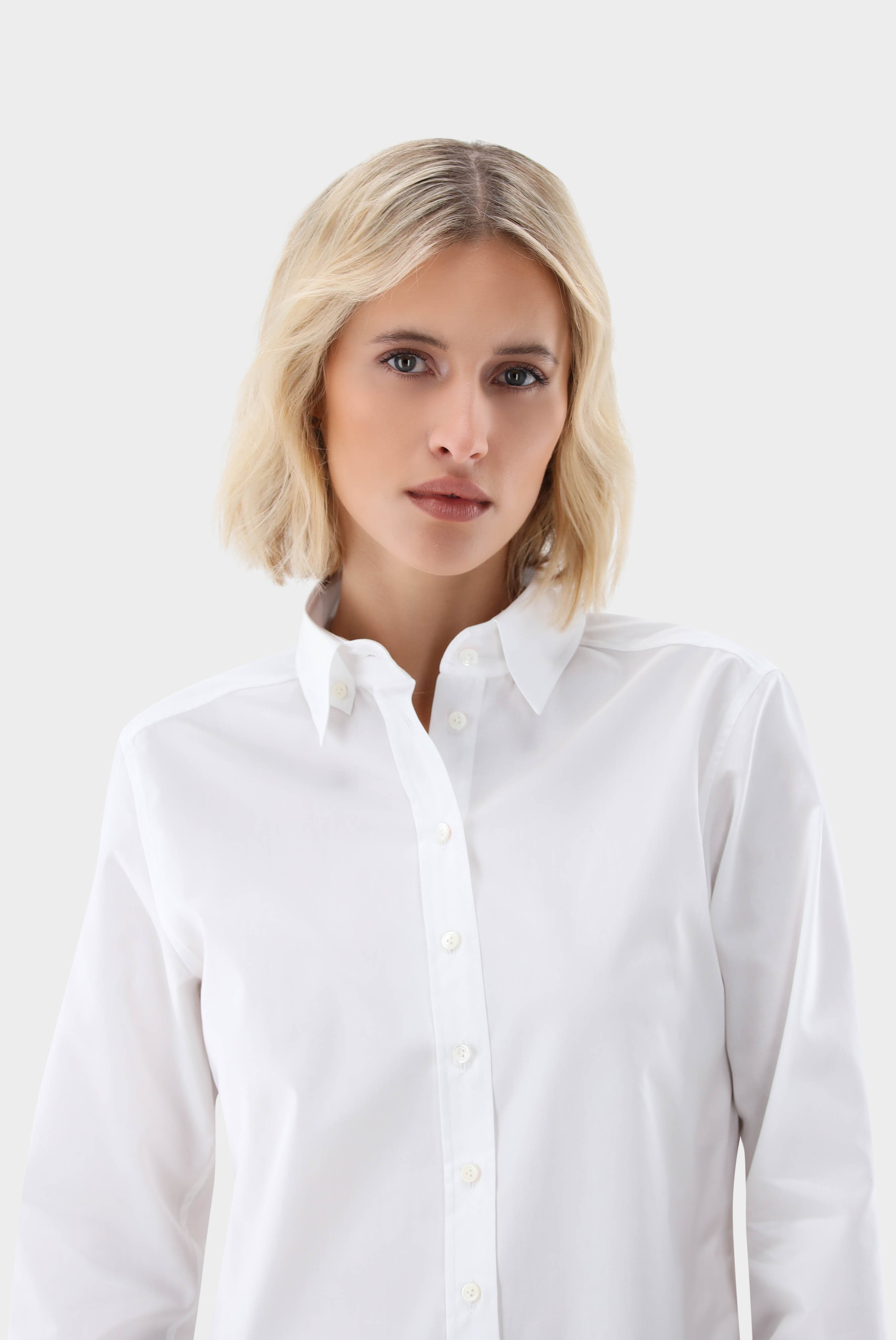 Business Blouses+Poplin Shirt Blouse with Button Down Collar+05.516T.73.130648.000.32