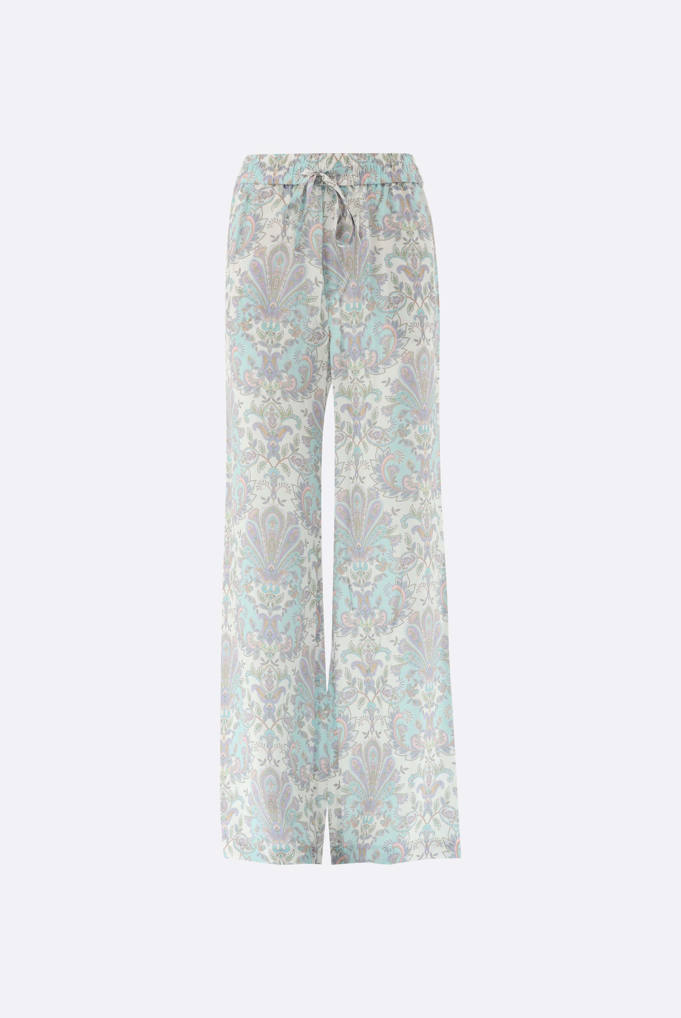 Palazzo-Hose aus Seide mit Paisley-Druck günstig online kaufen
