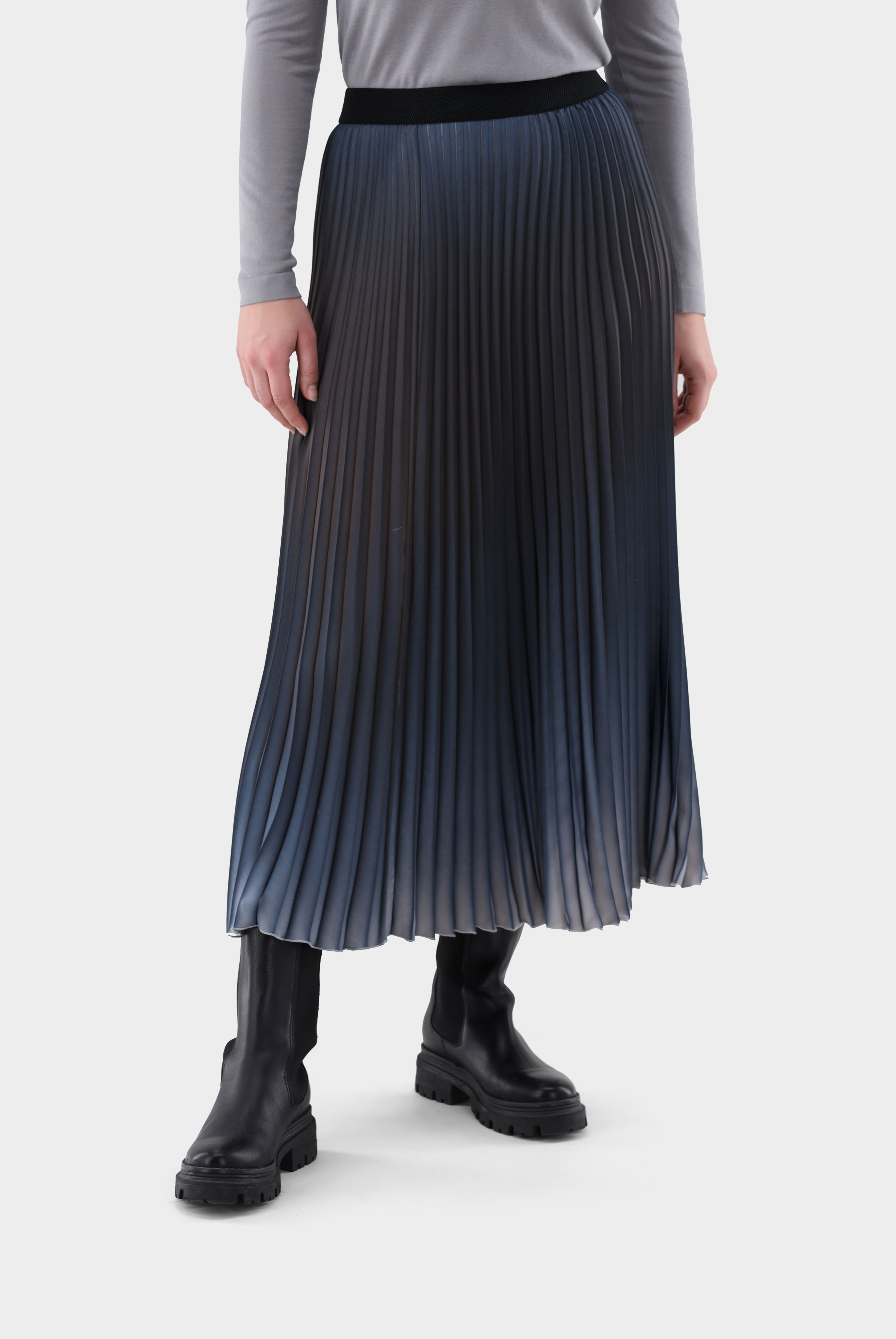 Plissee-Rock mit Farbverlauf