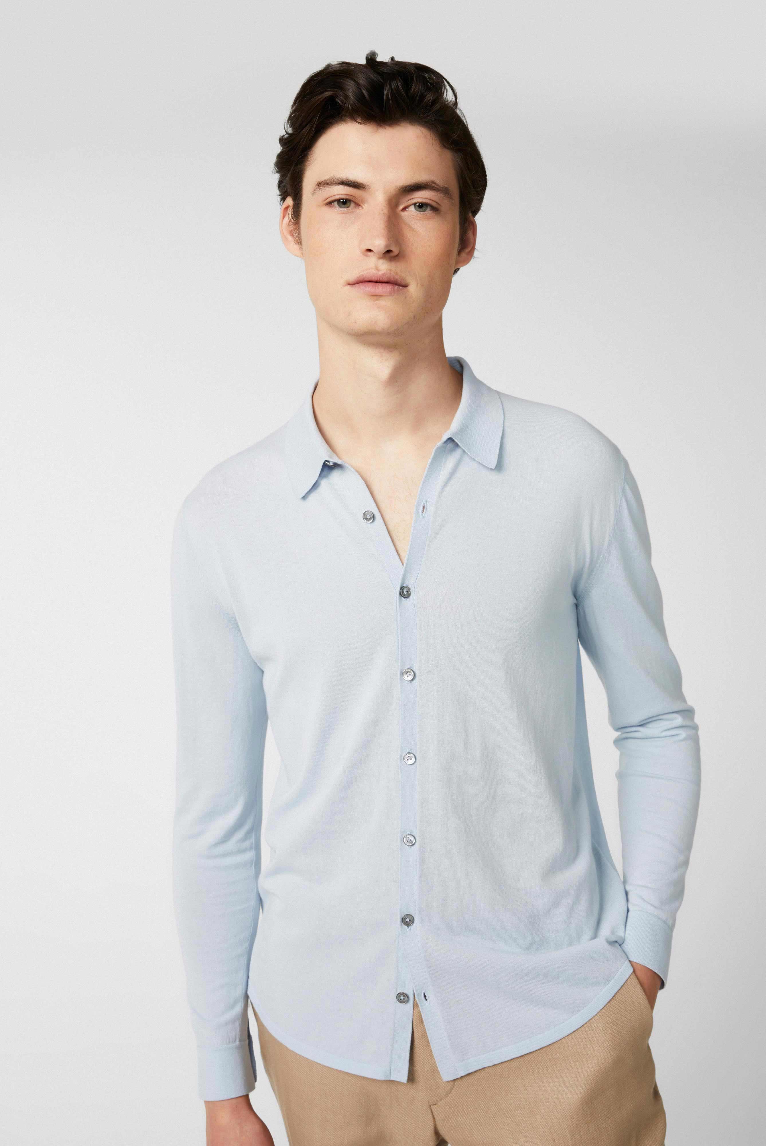 Knitted Shirt in Air Cotton