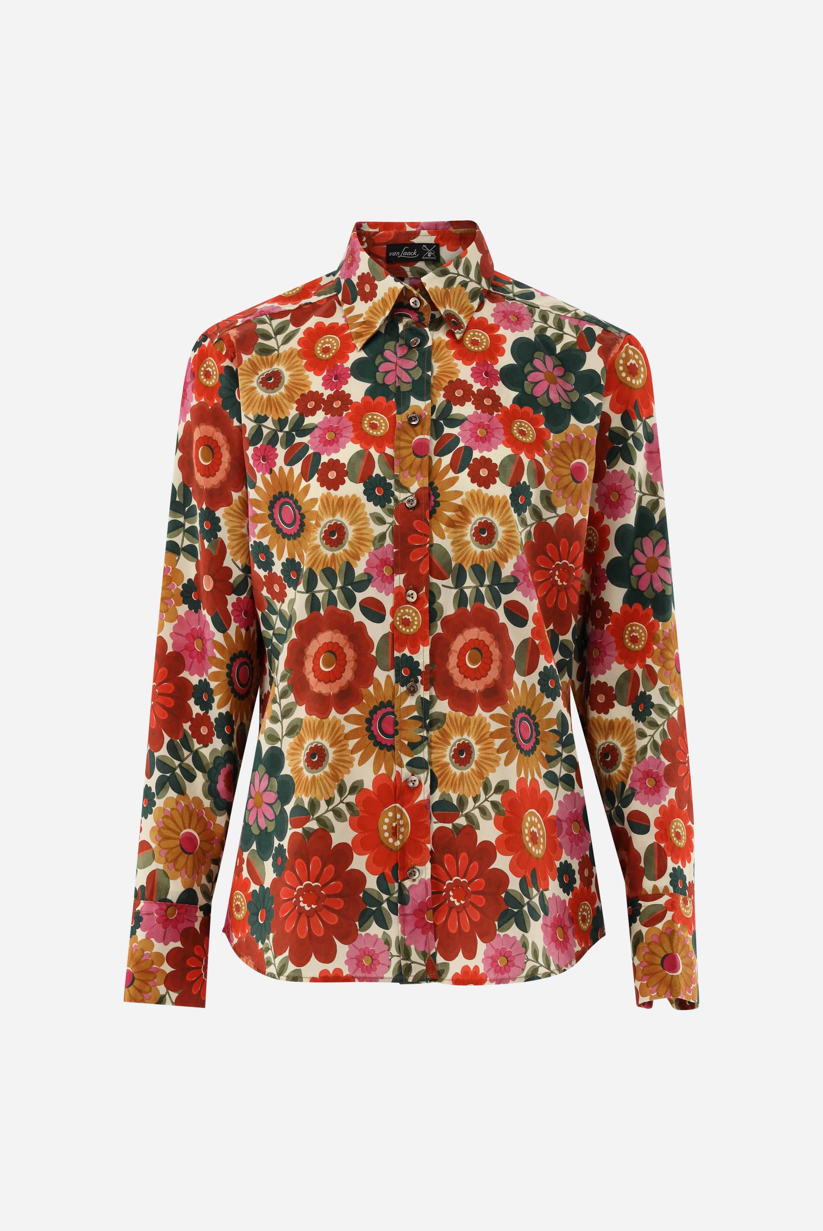 Hemdbluse mit Blumenprint
