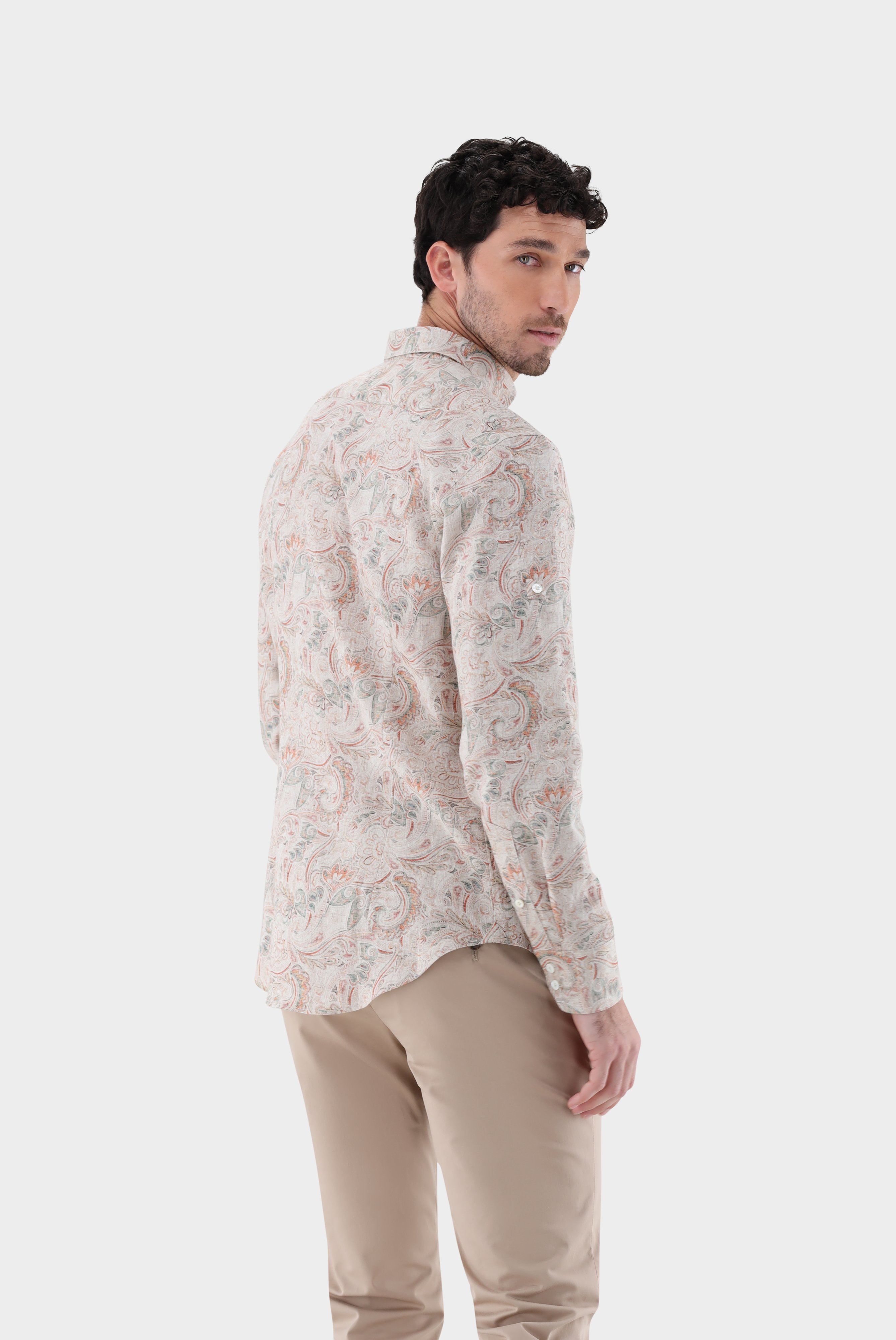 Casual Shirts+Linen Paisley-Printed Shirt Tailor Fit+20.2013.C4.172036.113.38