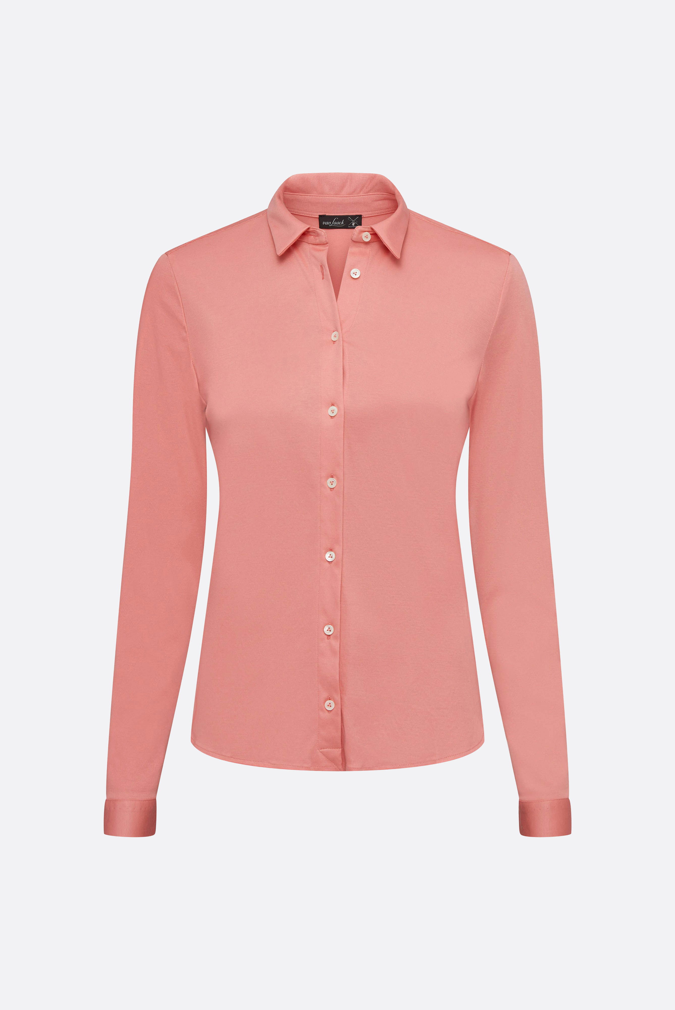 Hemdbluse aus Jersey tailliert