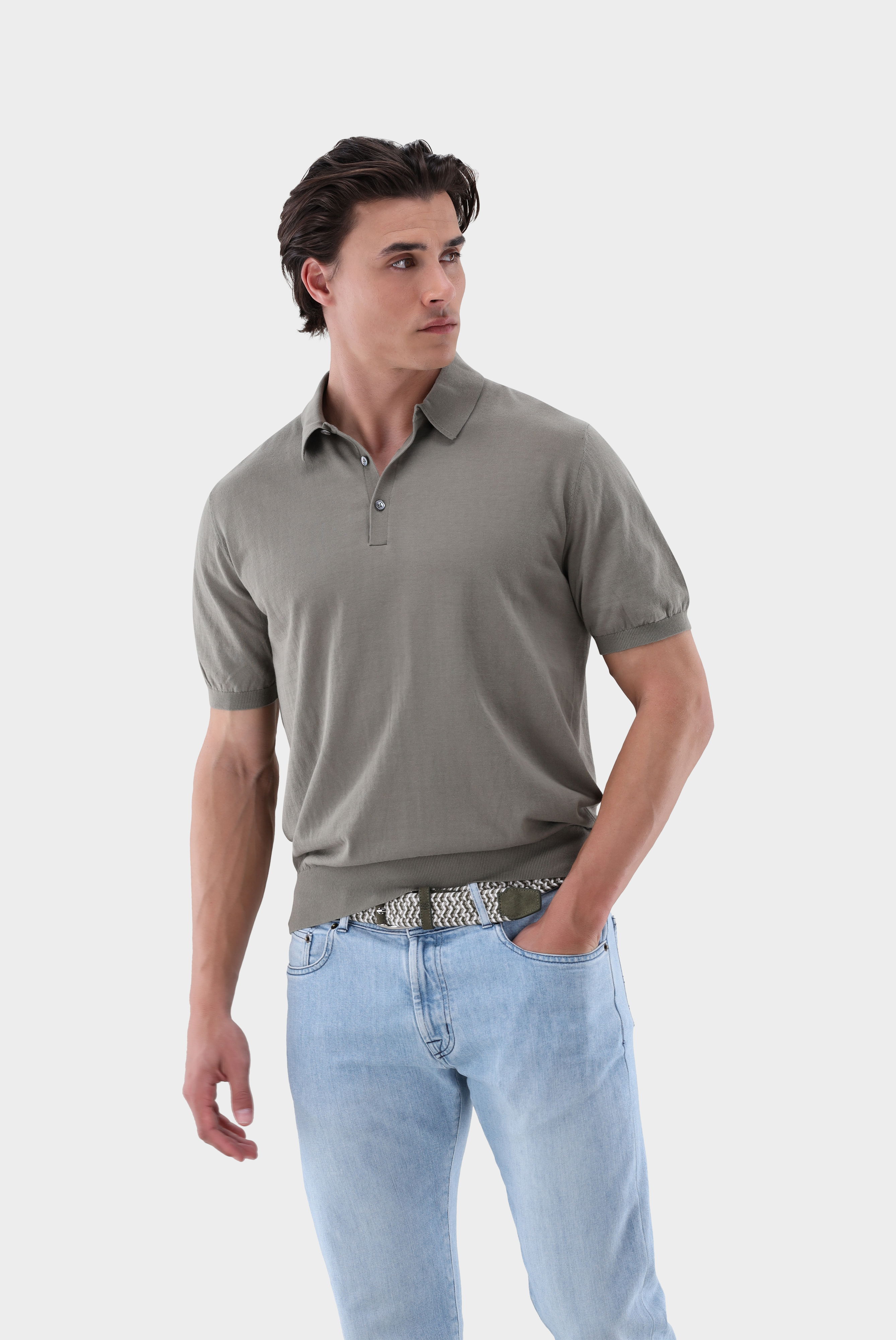 Strick-Polo-Shirt aus Air Cotton