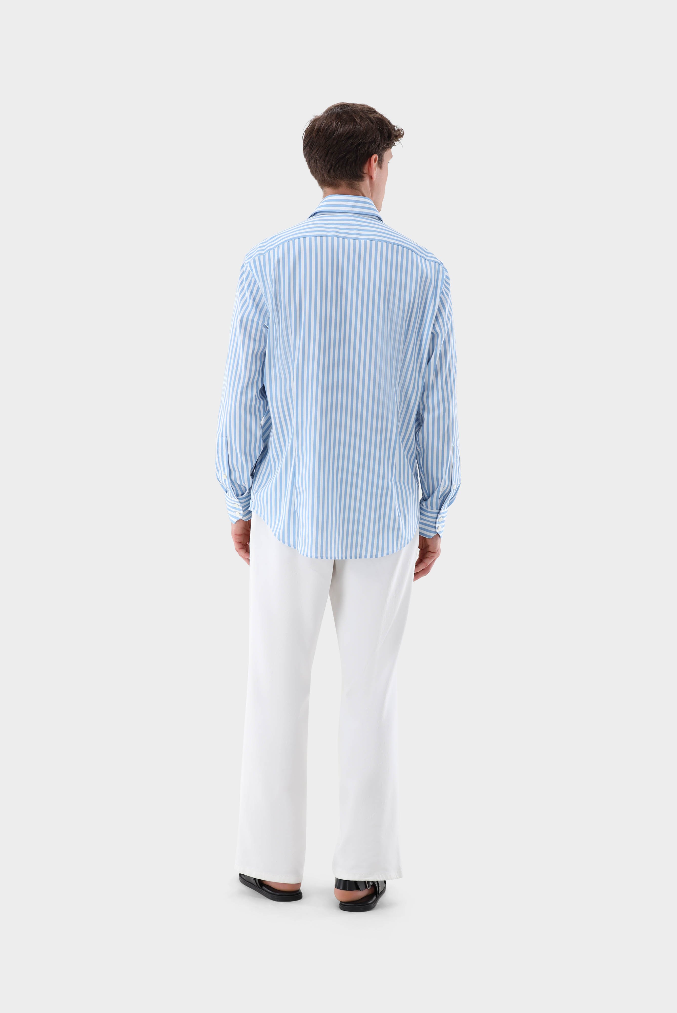 Casual Shirts+Striped Shirt in Cotton Stretch Tailor Fit+20.3283.NV.171959.720.38