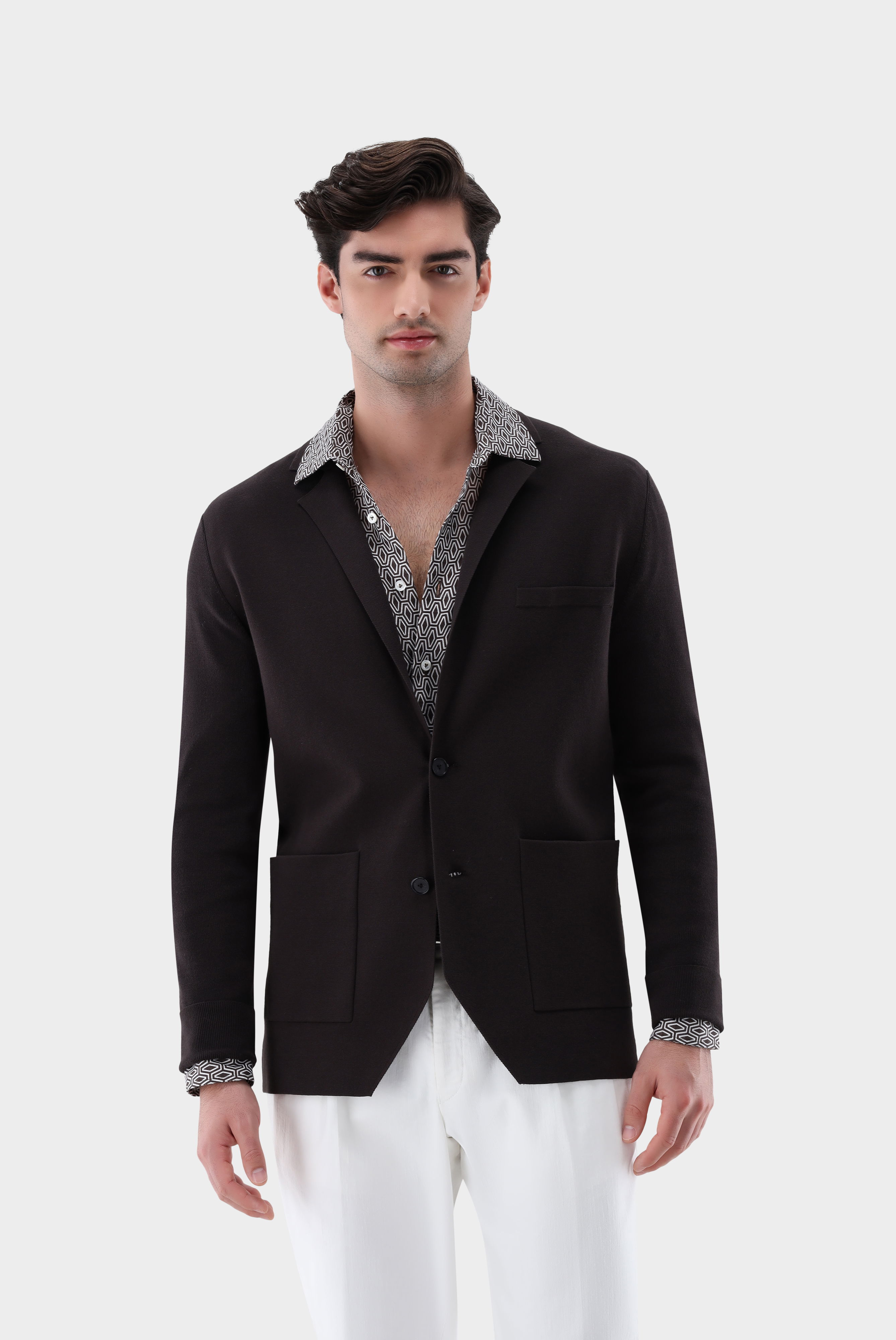 Strick-Blazer aus Air Cotton