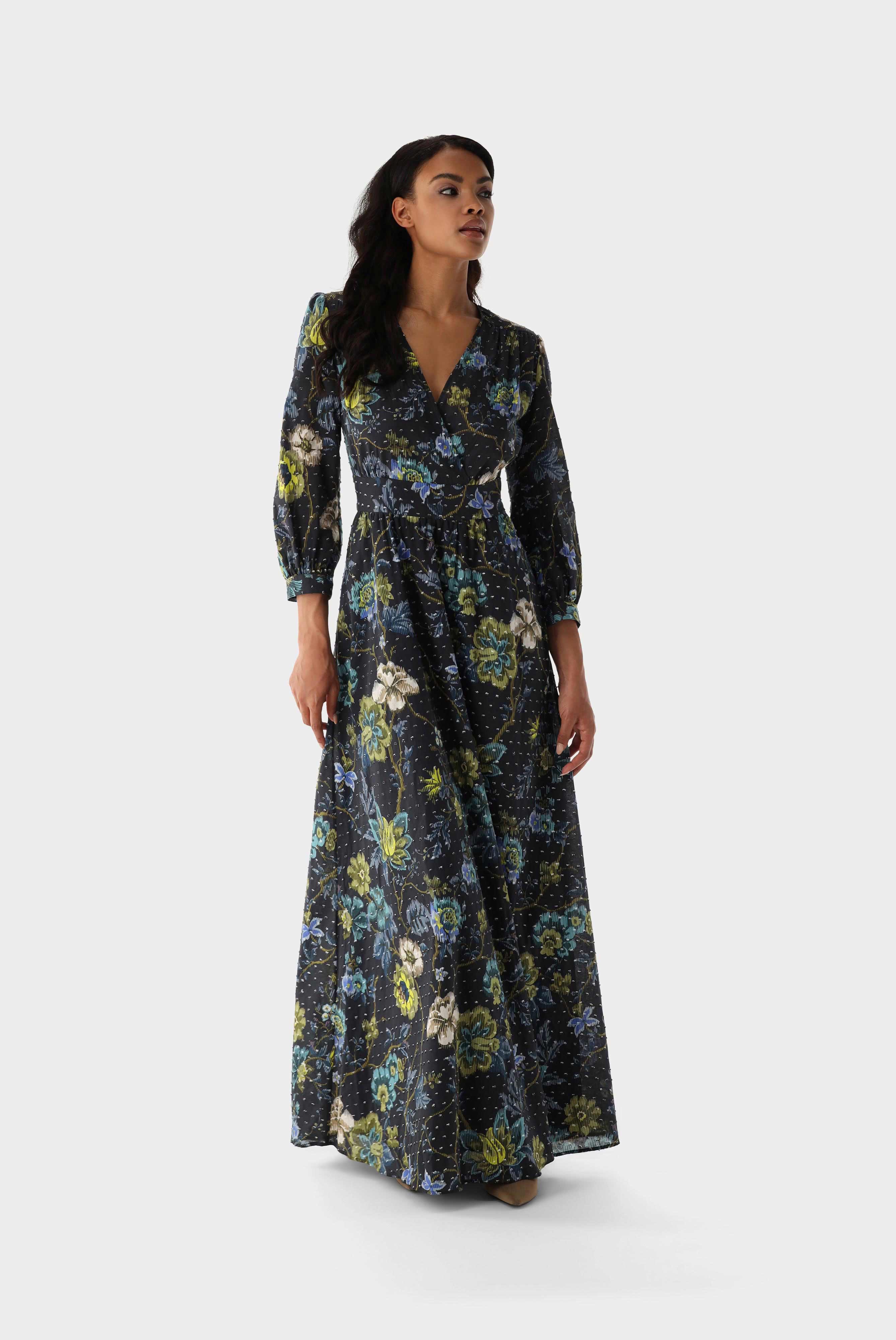 Maxikleid mit Blumendruck günstig online kaufen
