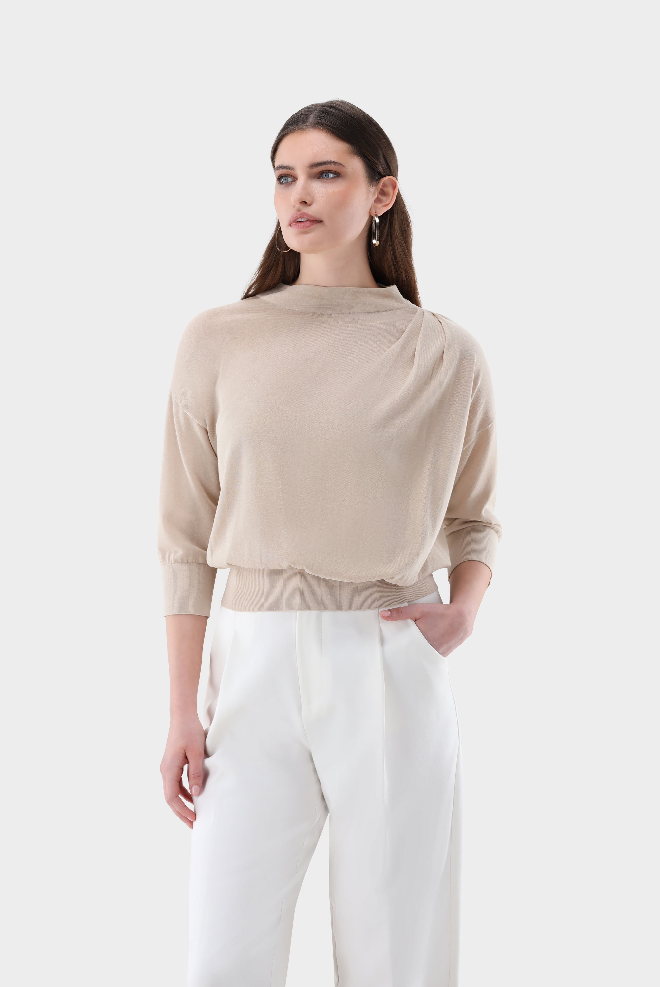 Pullover mit Stehkragen