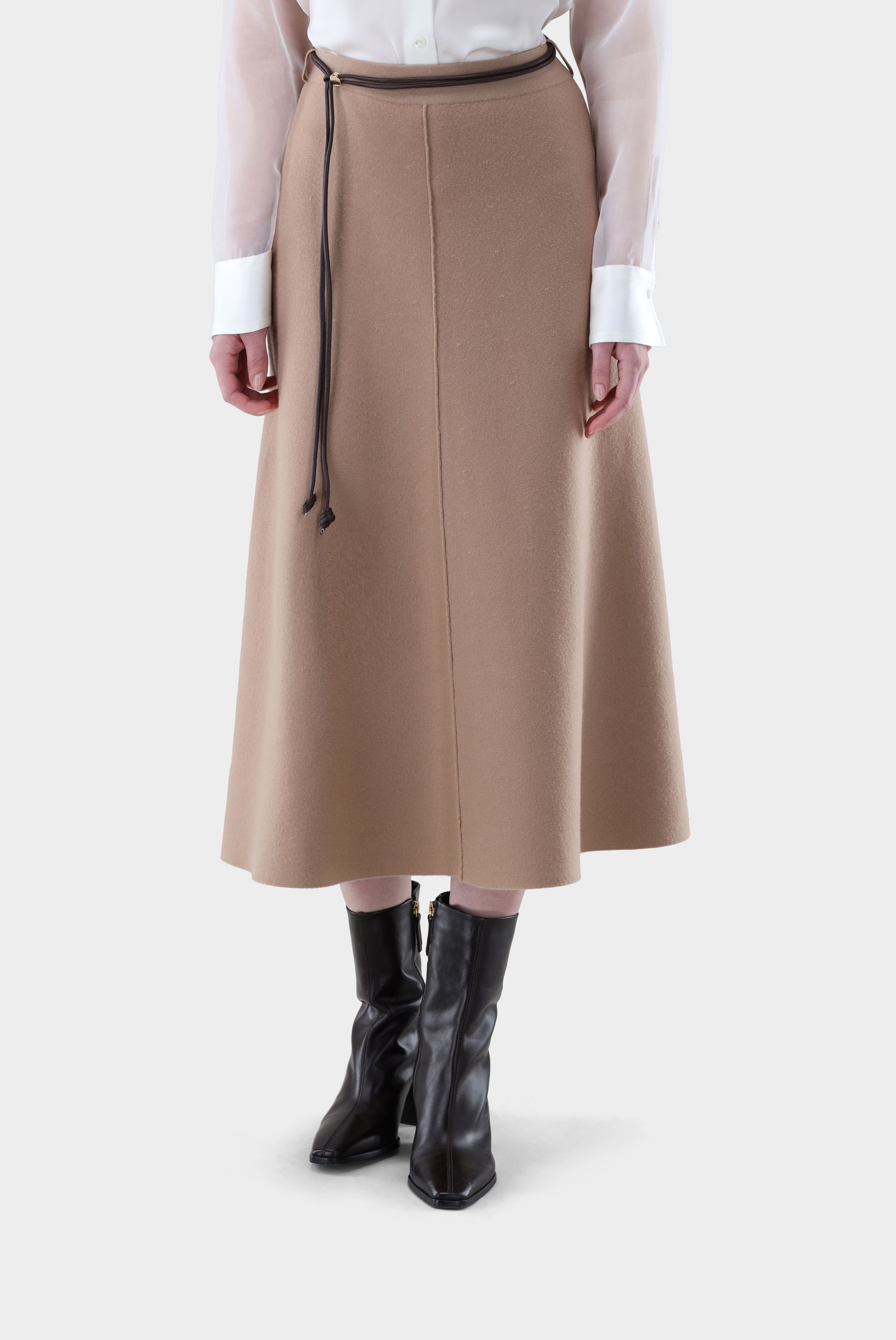 Rock aus zweifarbigem Doppelstrick