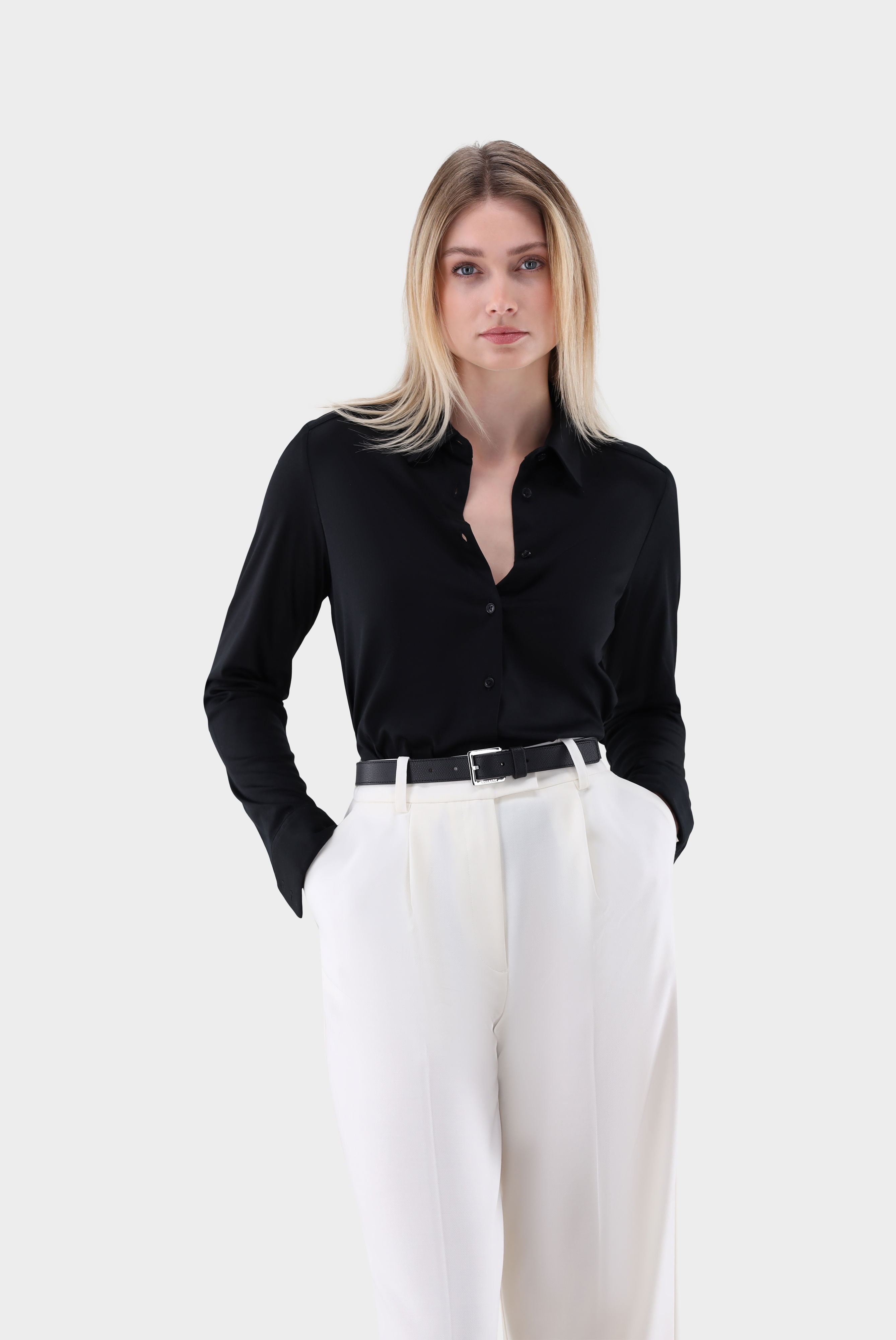 Hemdbluse aus Jersey