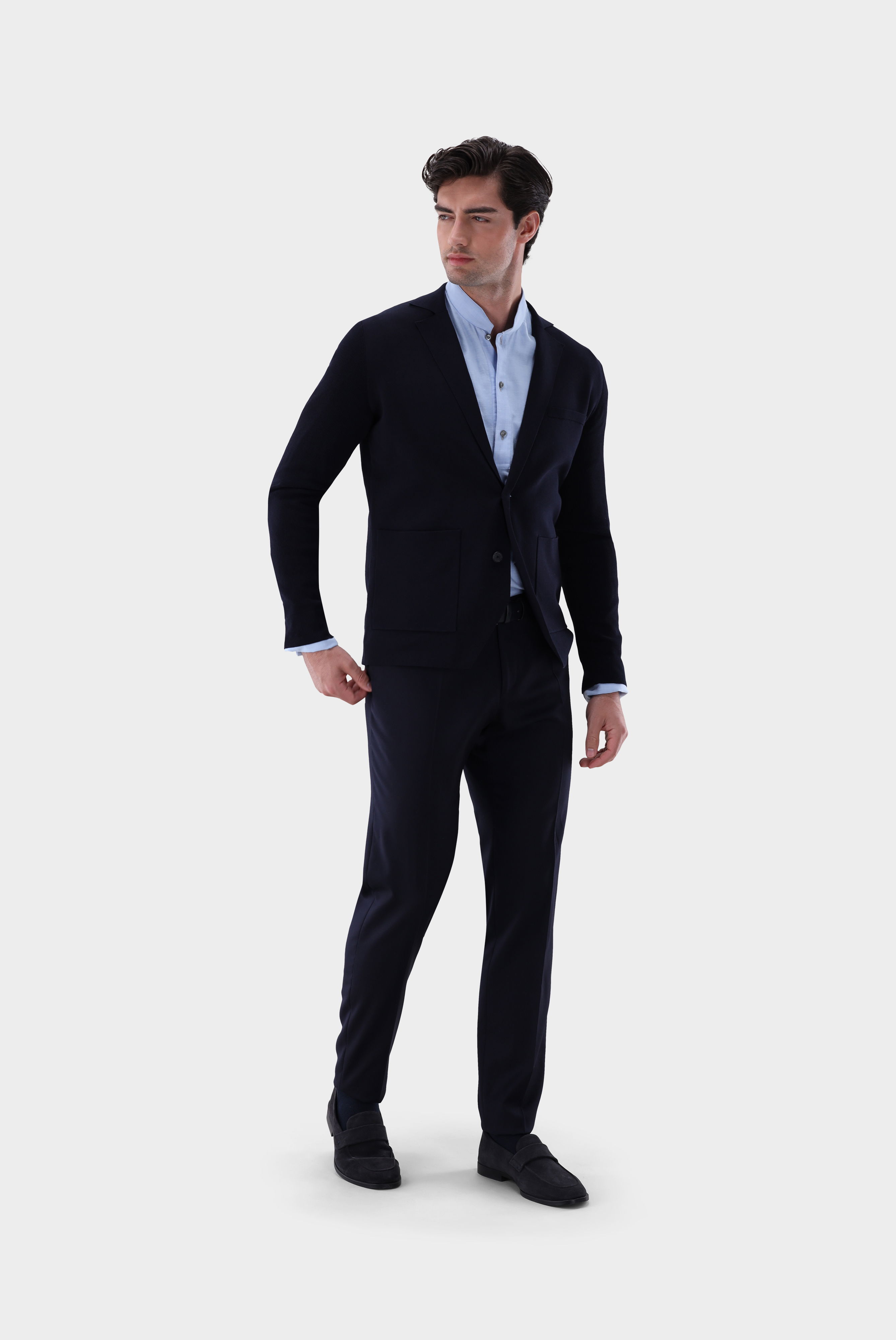 Strick-Blazer aus Air Cotton günstig online kaufen