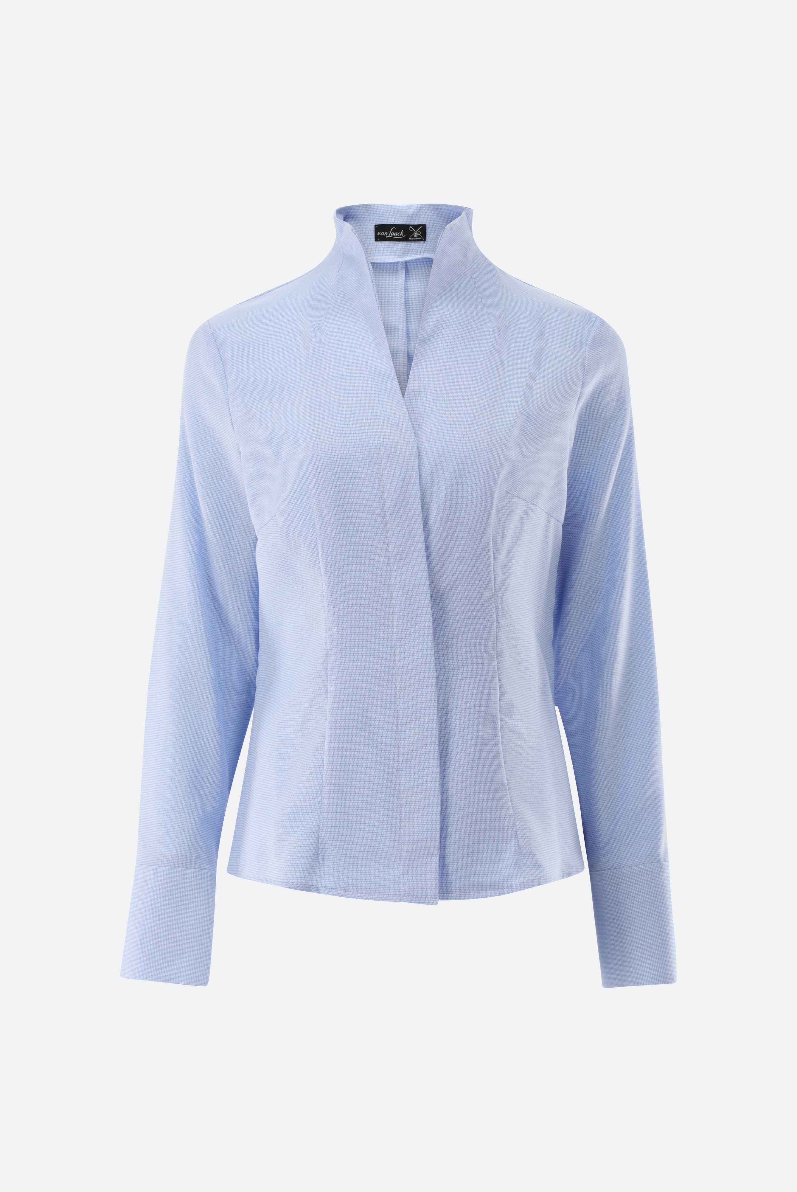 Chalice collar blouse in dobby cotton