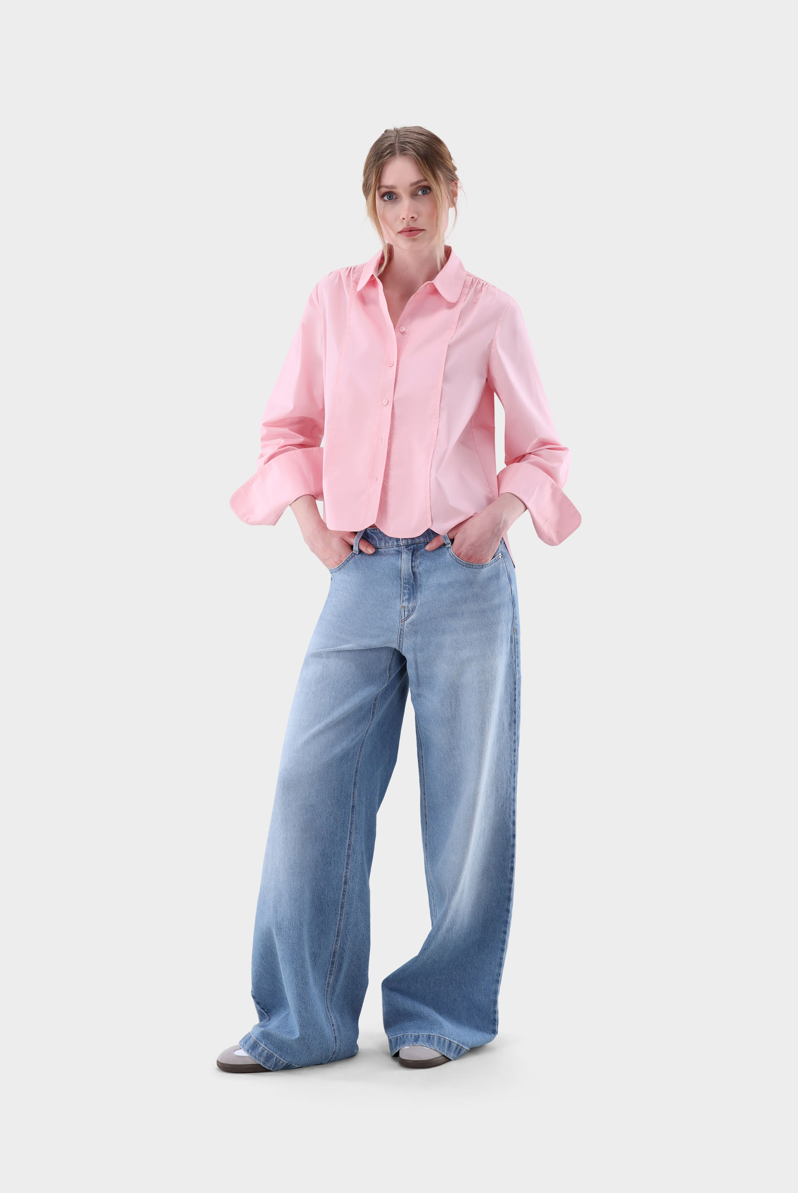 Lockere Cropped Bluse günstig online kaufen