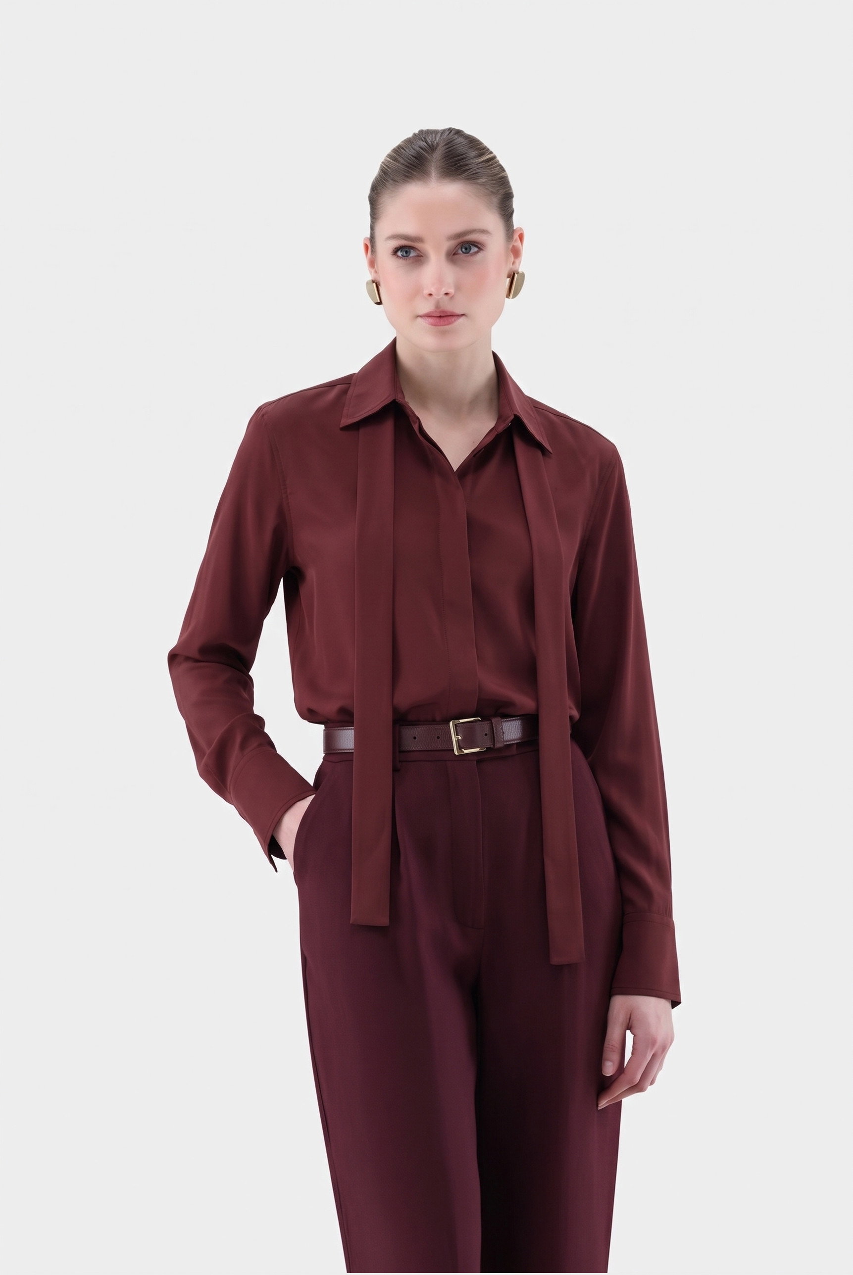 Hemdbluse aus Seide