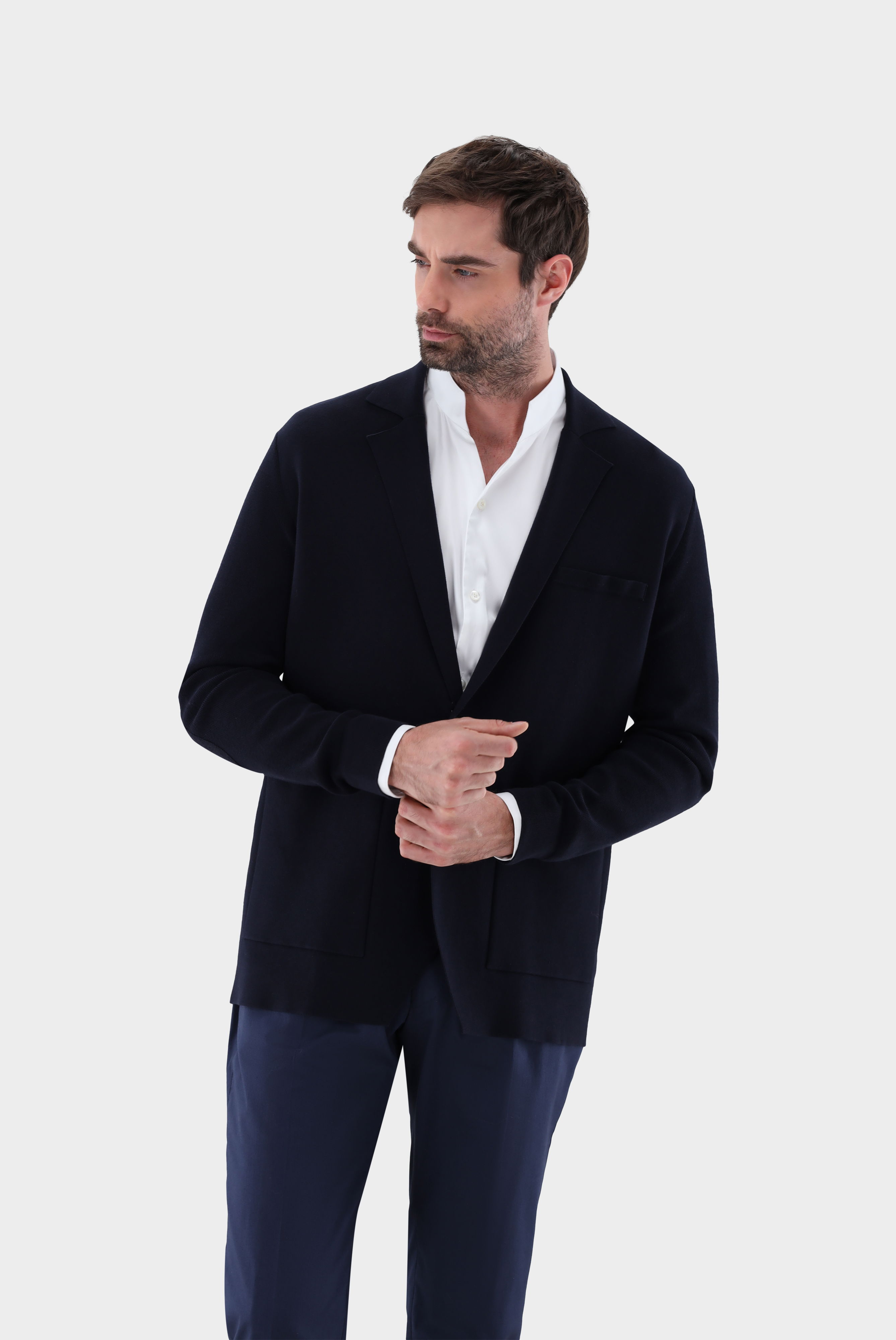 Strick-Blazer aus Air Cotton