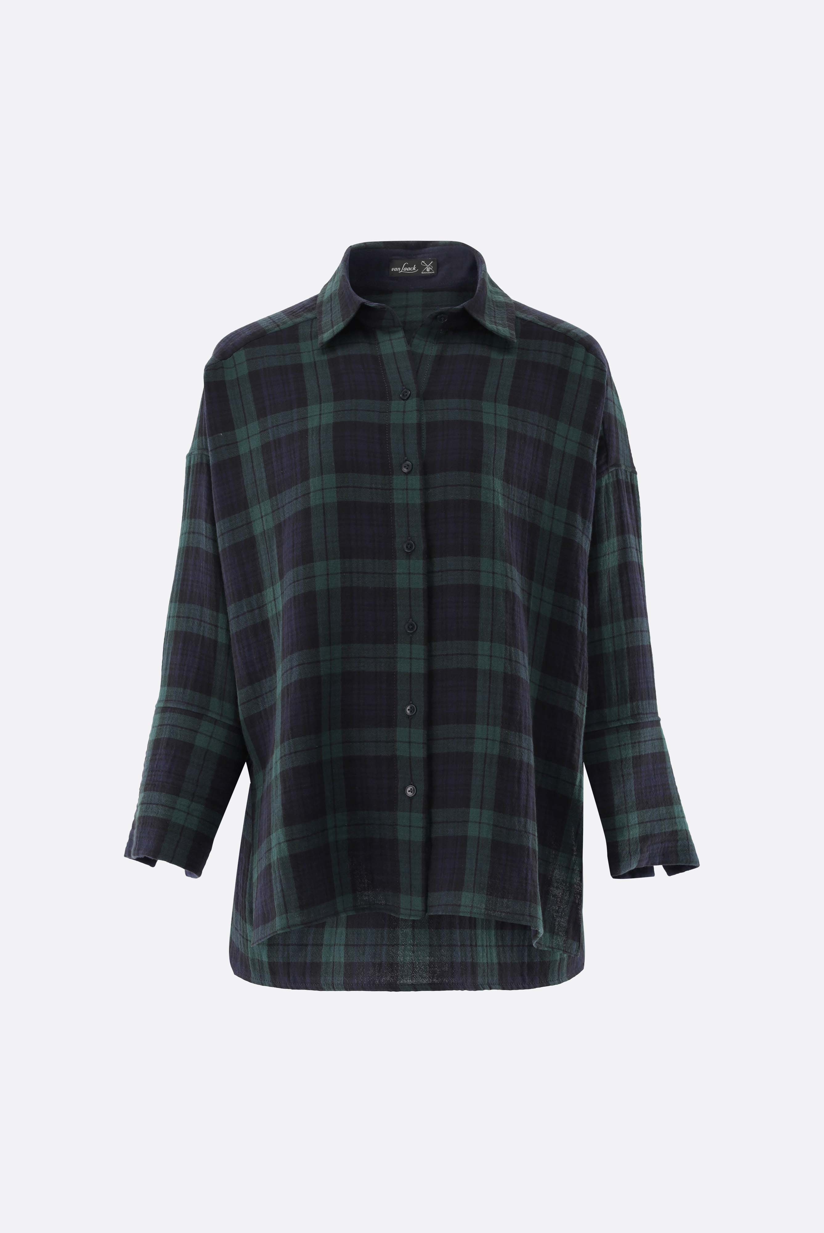 Karierte Flanellbluse Loose Fit