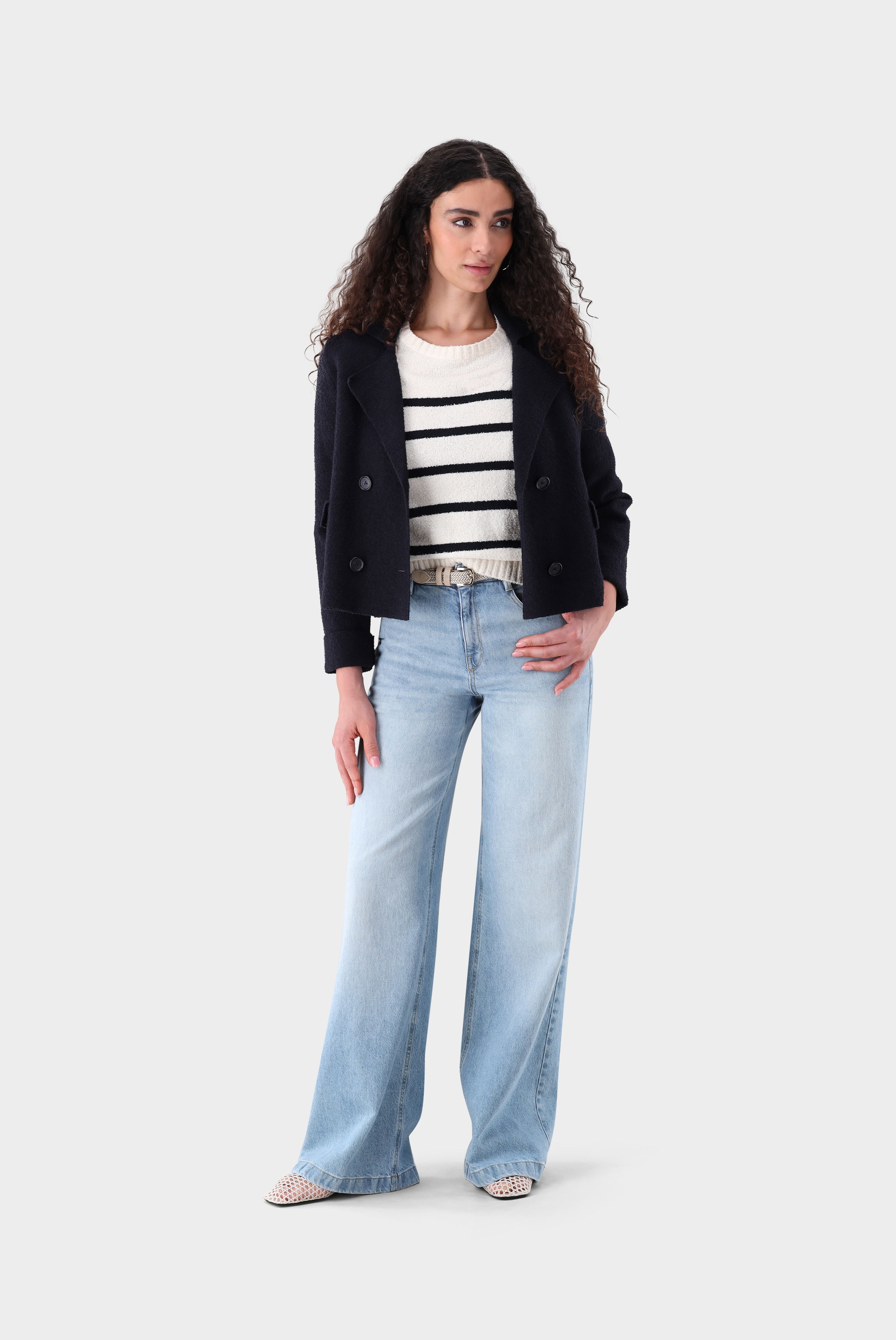 Cabanmantel aus Bouclé-Strick günstig online kaufen