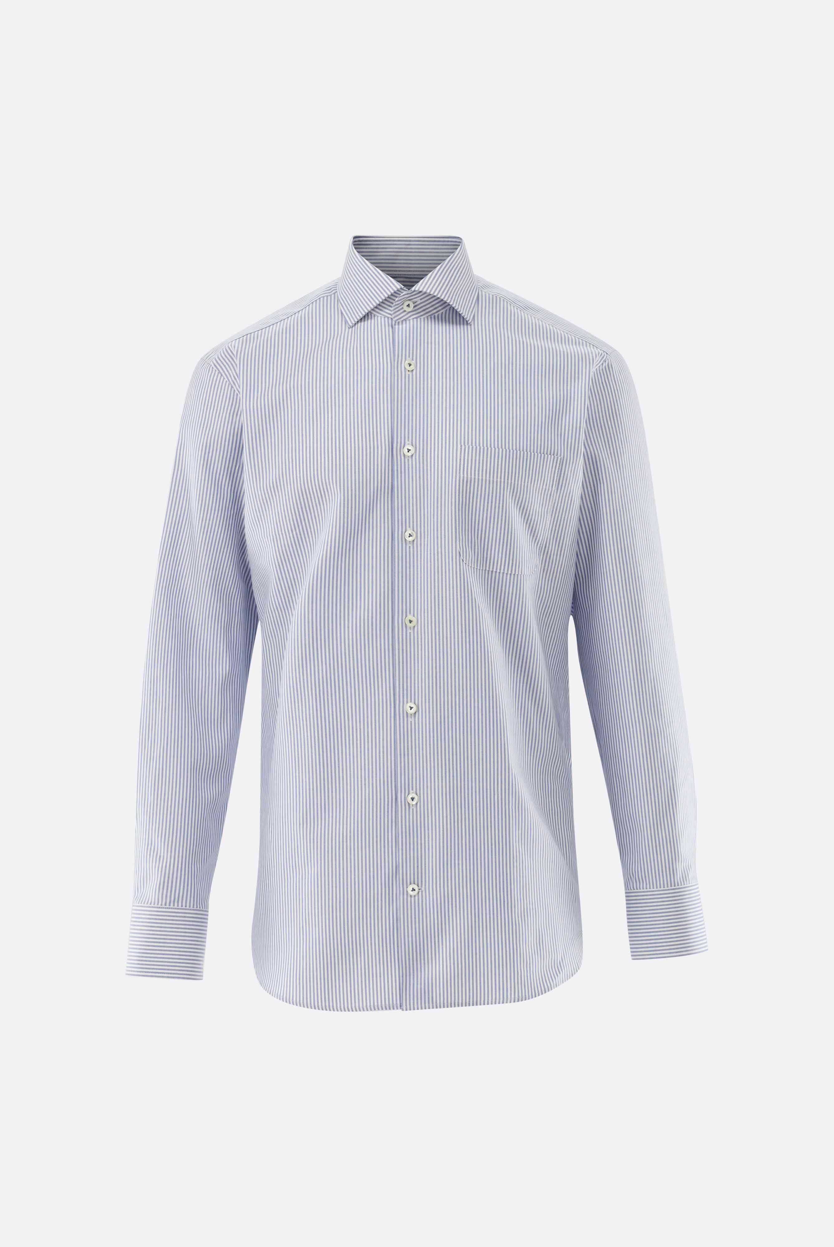 Gestreiftes Oxfordhemd mit Haifischkragen Comfort Fit