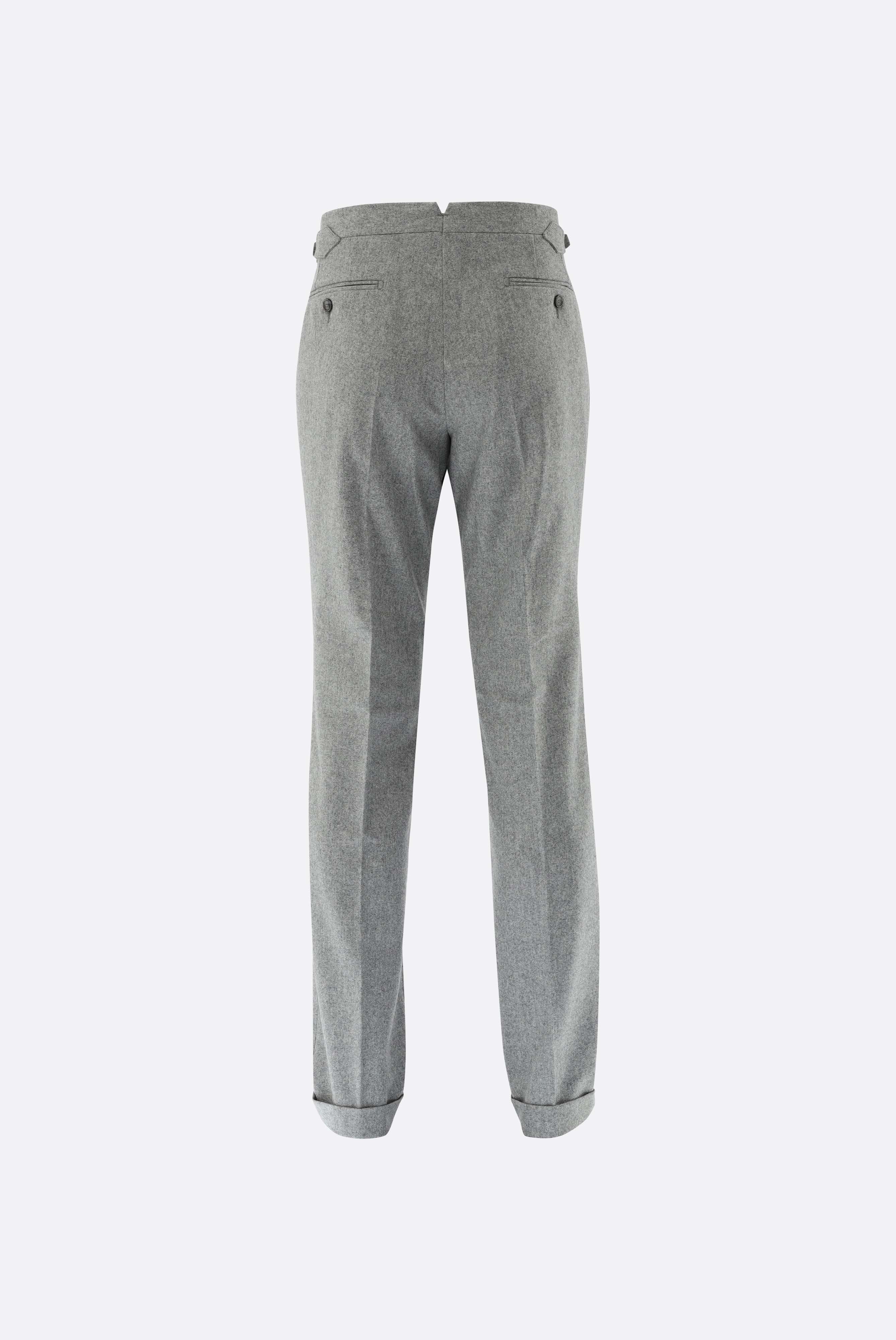 Hose aus Woll-Flanell mit Bundfalte günstig online kaufen