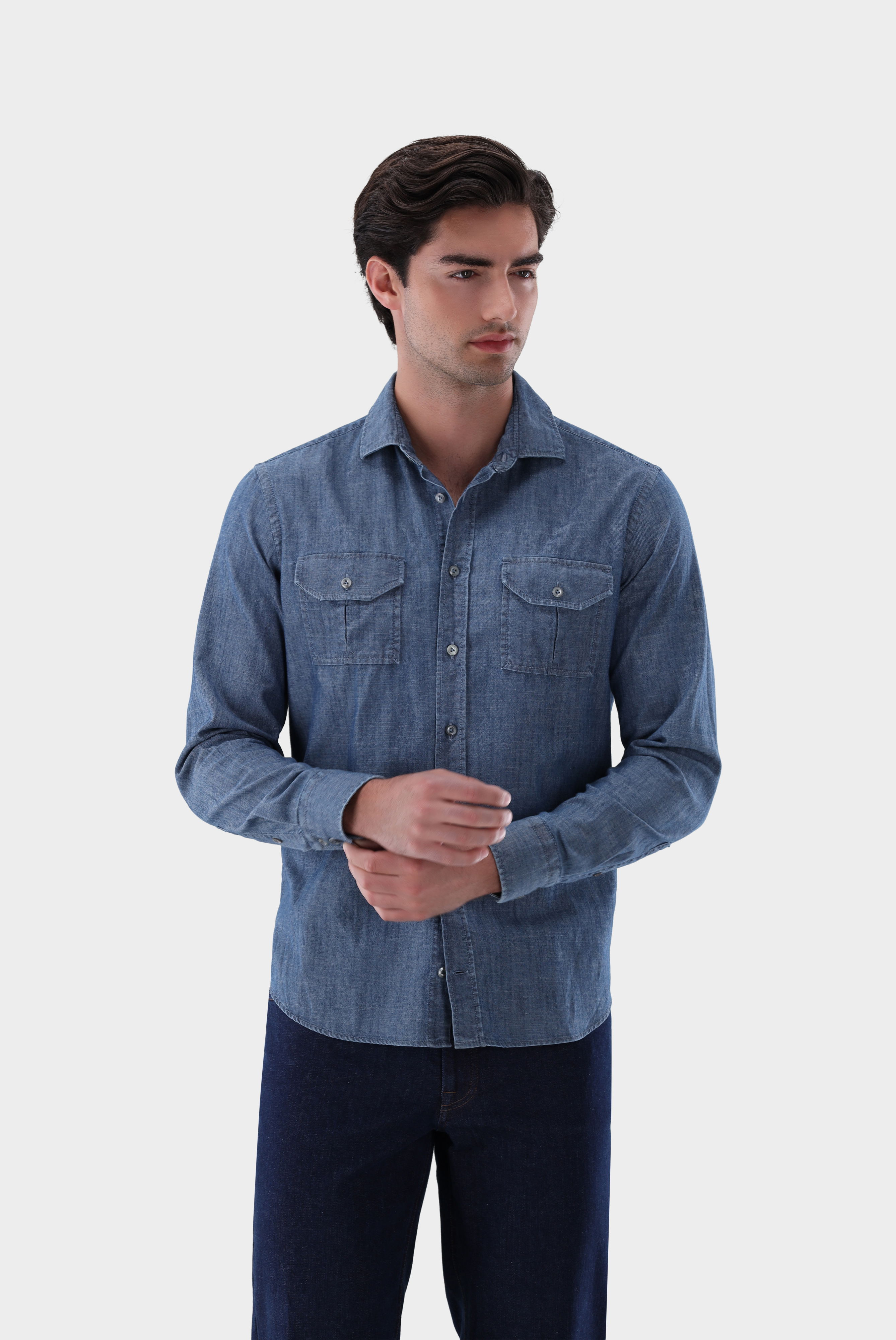 Jeanshemd mit Brusttaschen