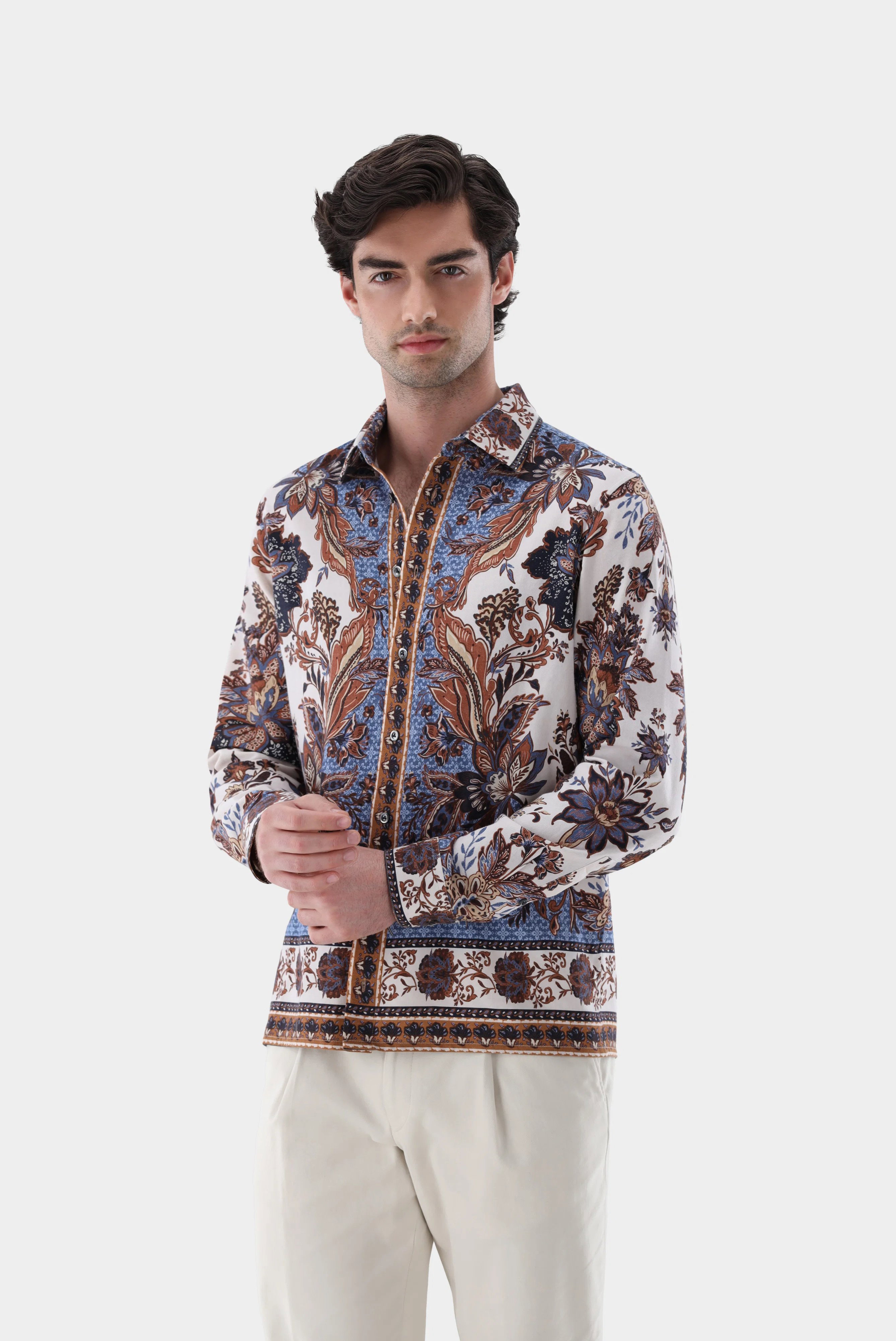 Flanellhemd mit platziertem Print