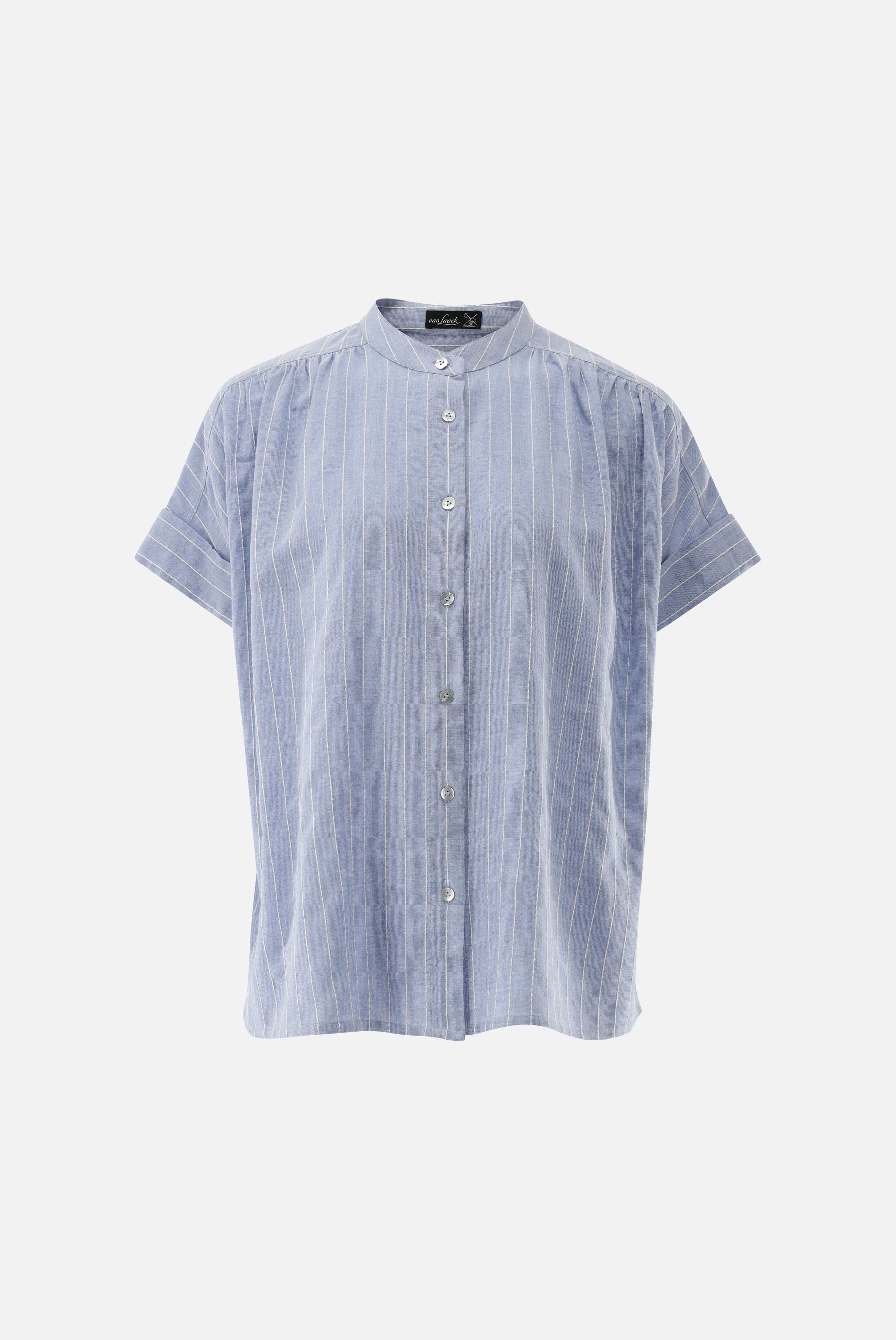 Kurzarm Hemdbluse mit lockerem Schnitt