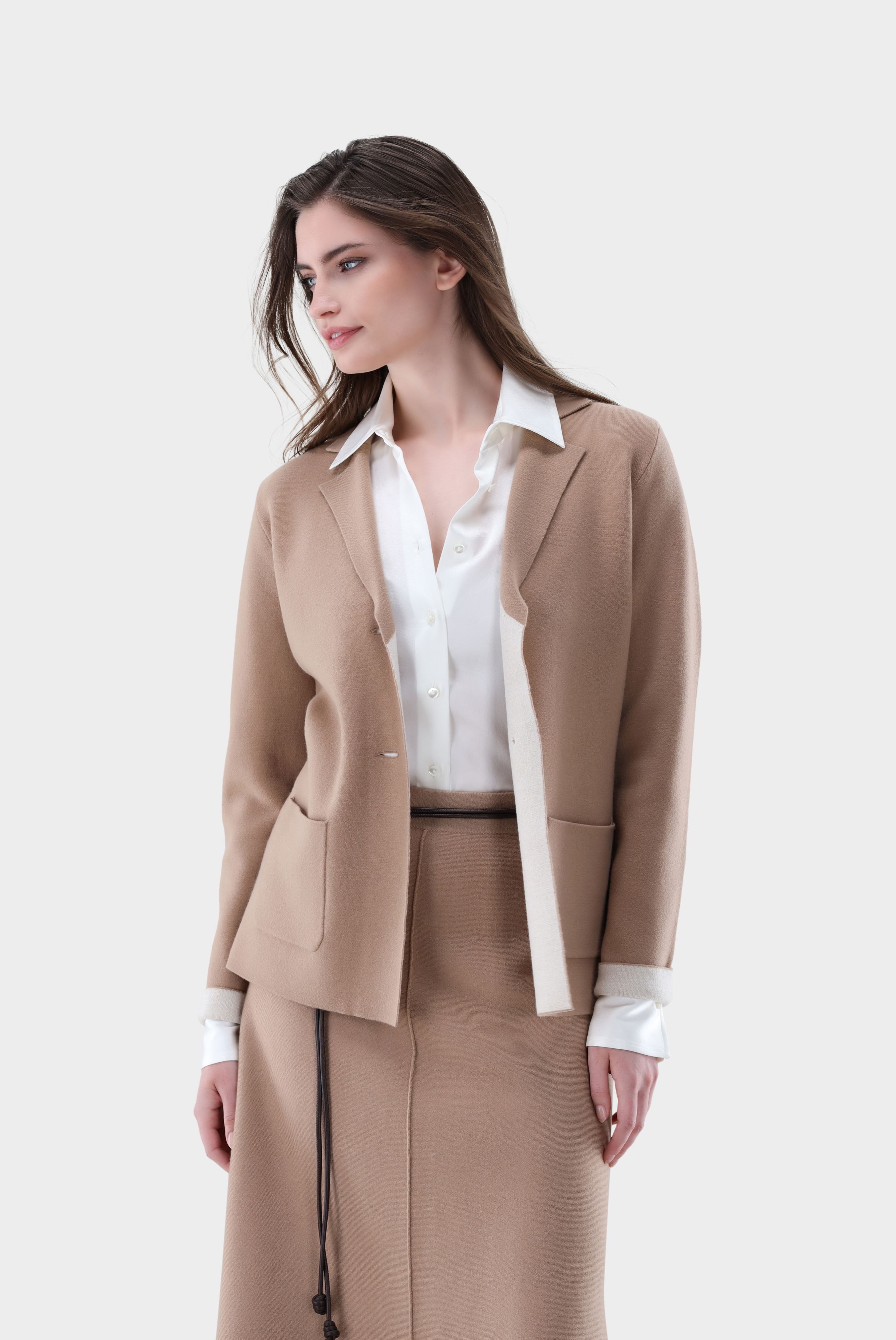 Blazer zweifarbig gestrickt